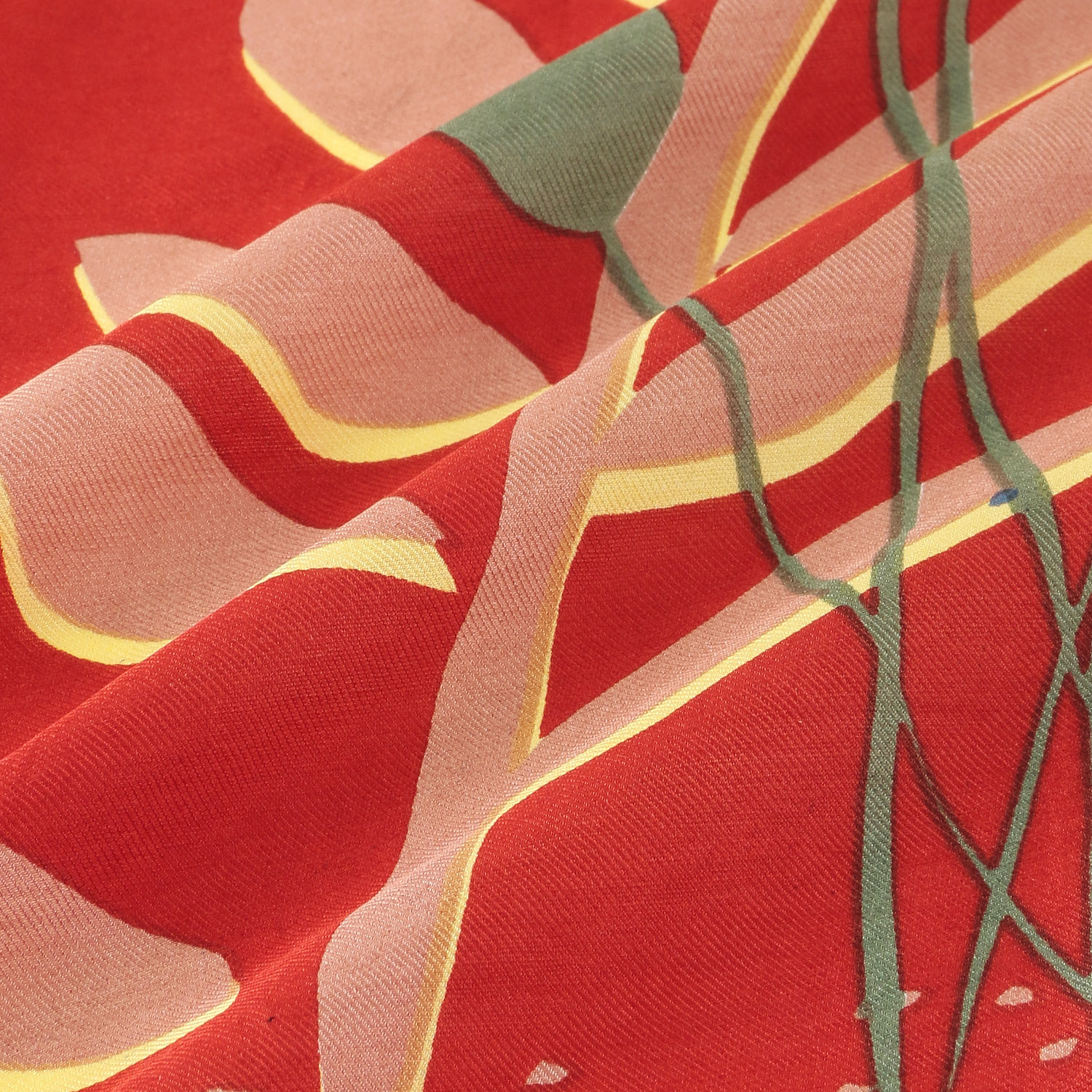 インド製 アフリカ柄シルクスカーフ - 画像3