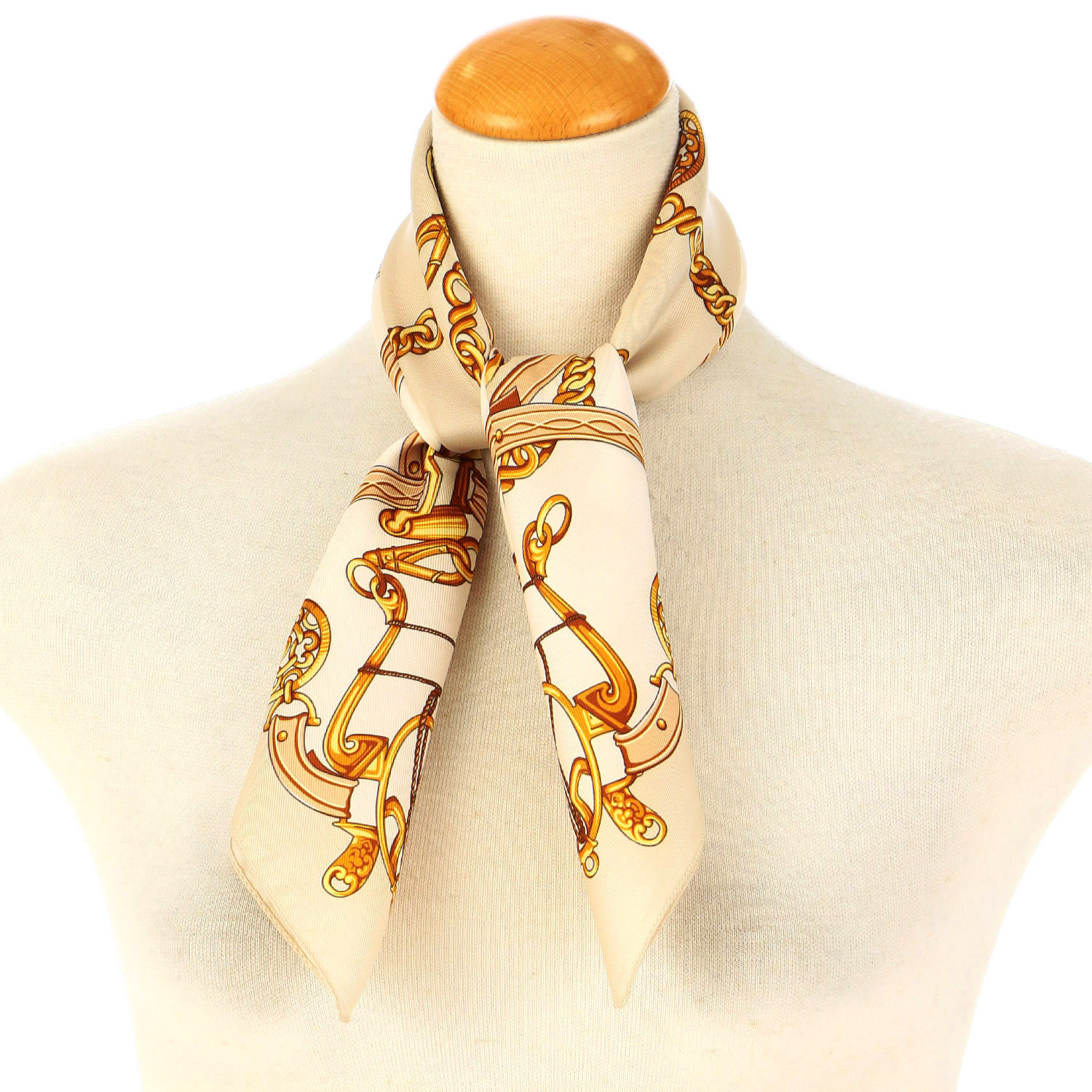 イタリア製 ツイルベルト柄スカーフ 60×60 - 画像2