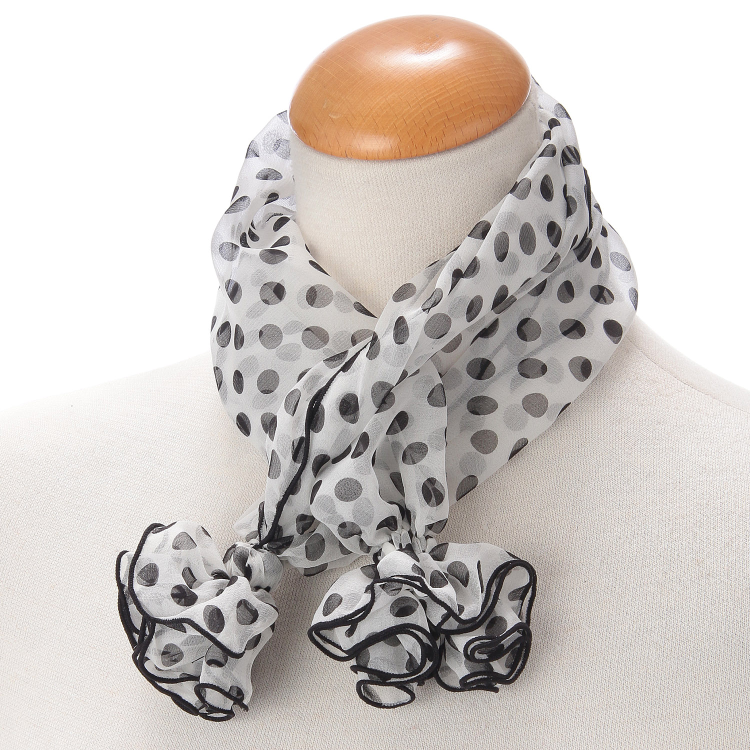 日本製 シルクシフォンワンタッチスカーフ - 画像6