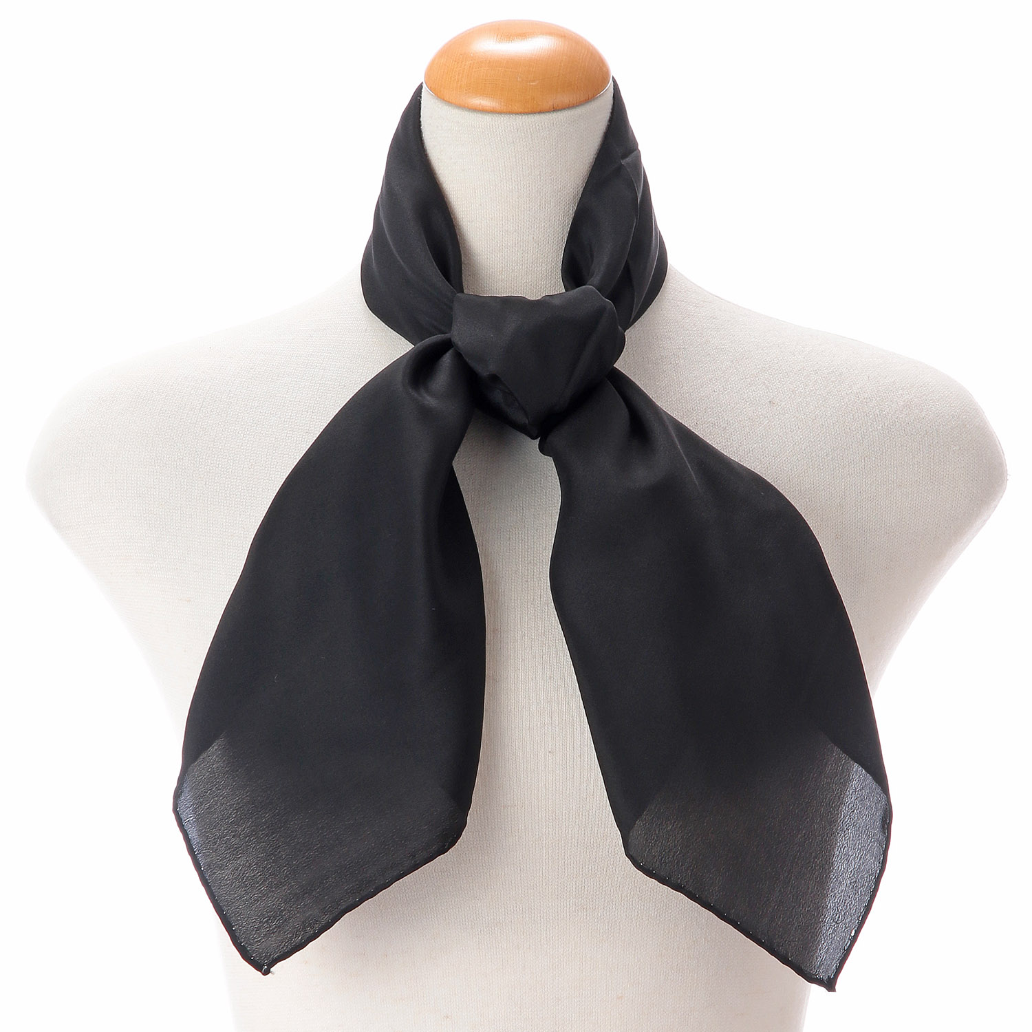 日本製 シルク羽二重スカーフ 80×80 - 画像1