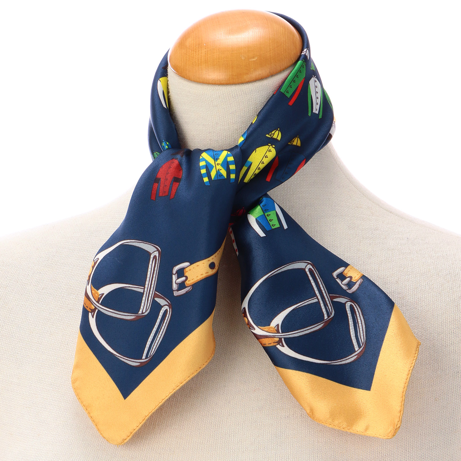 イタリア製 ジョッキースカーフ 53×53cm - 画像5