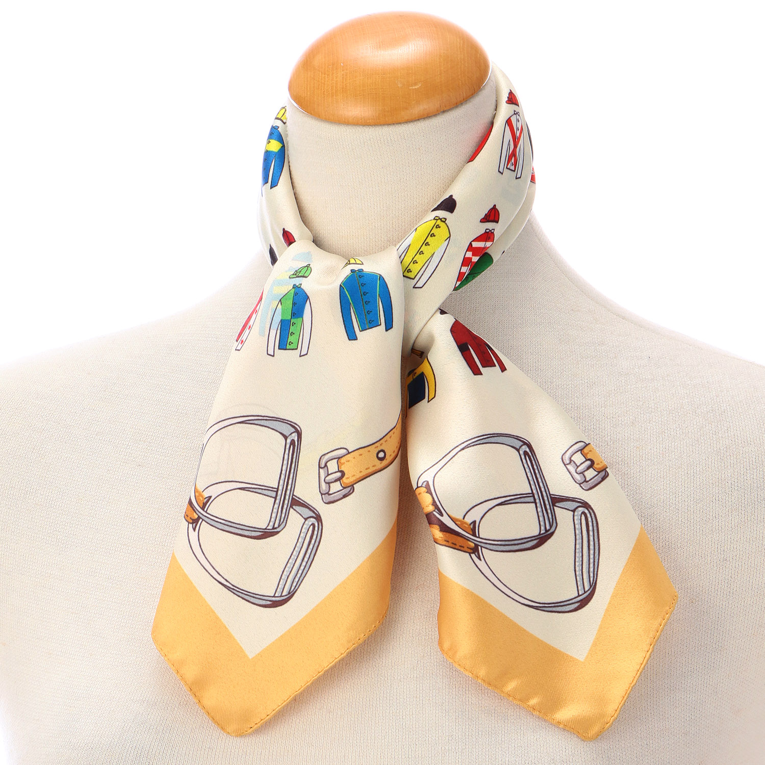 イタリア製 ジョッキースカーフ 53×53cm