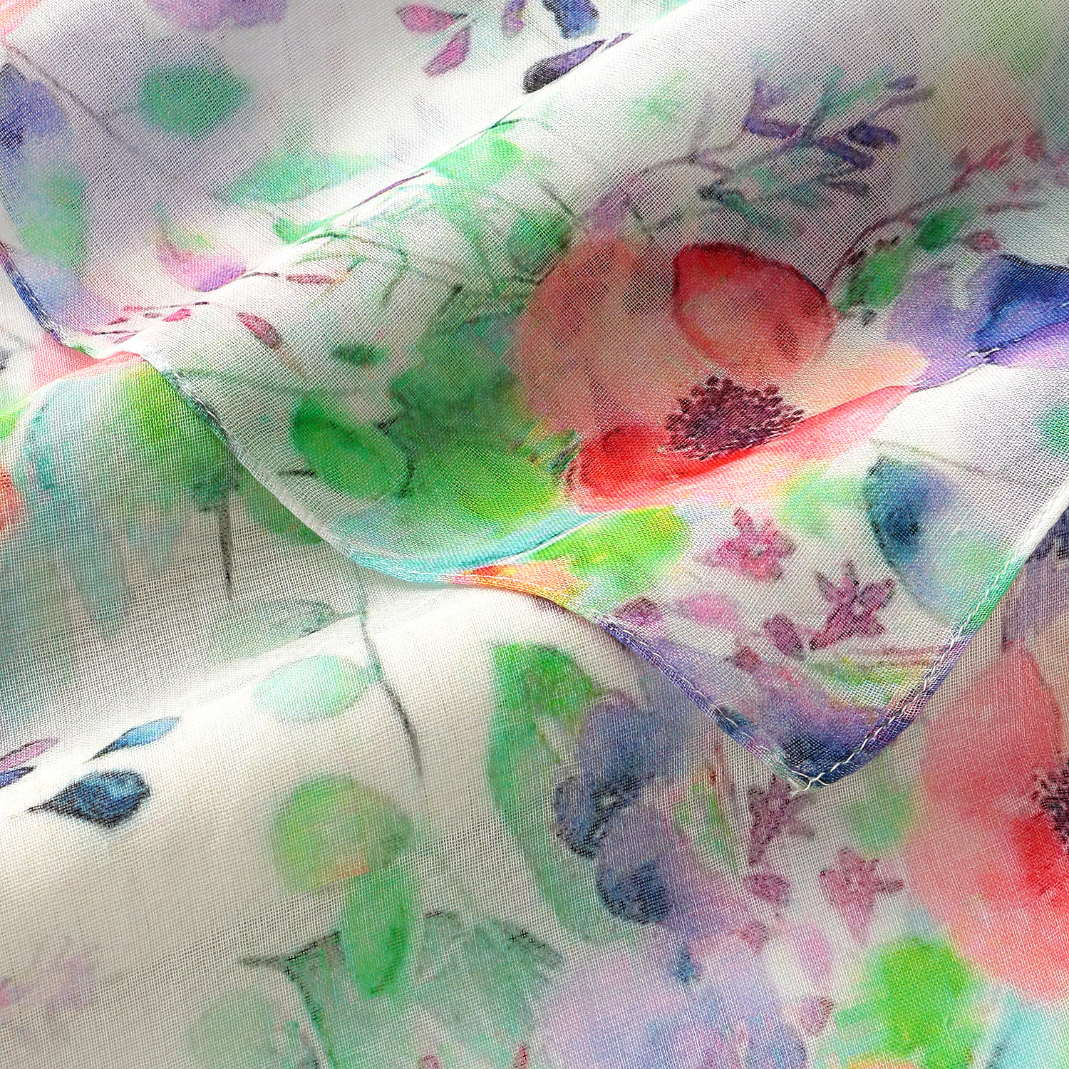 インド製 花柄プリントコットンショール - 画像3