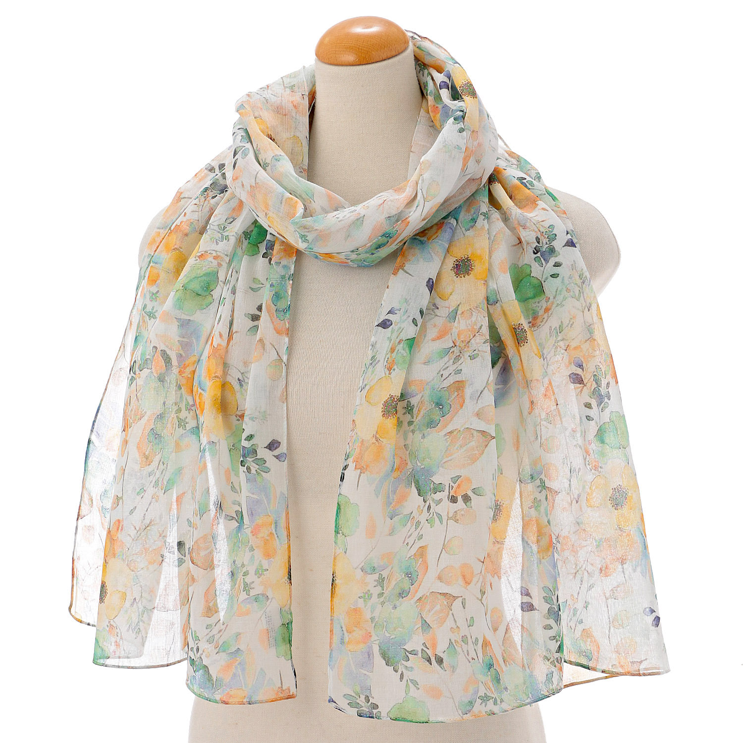 インド製 花柄プリントコットンショール - 画像4