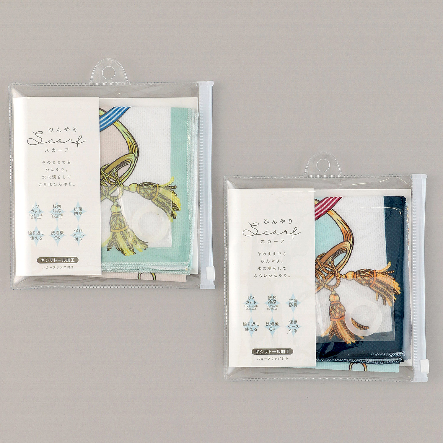 ひんやりスカーフ ベルトリボン