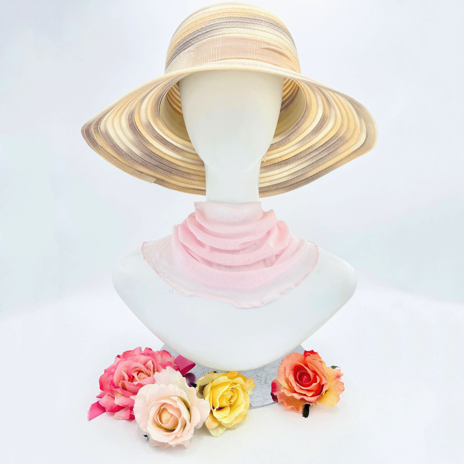 絹・ネックカバー無地