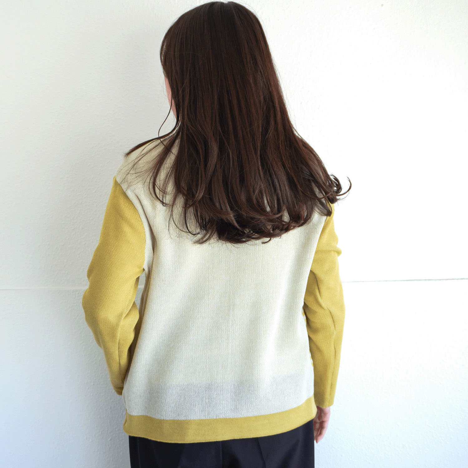 配色丸カーデ - 画像2