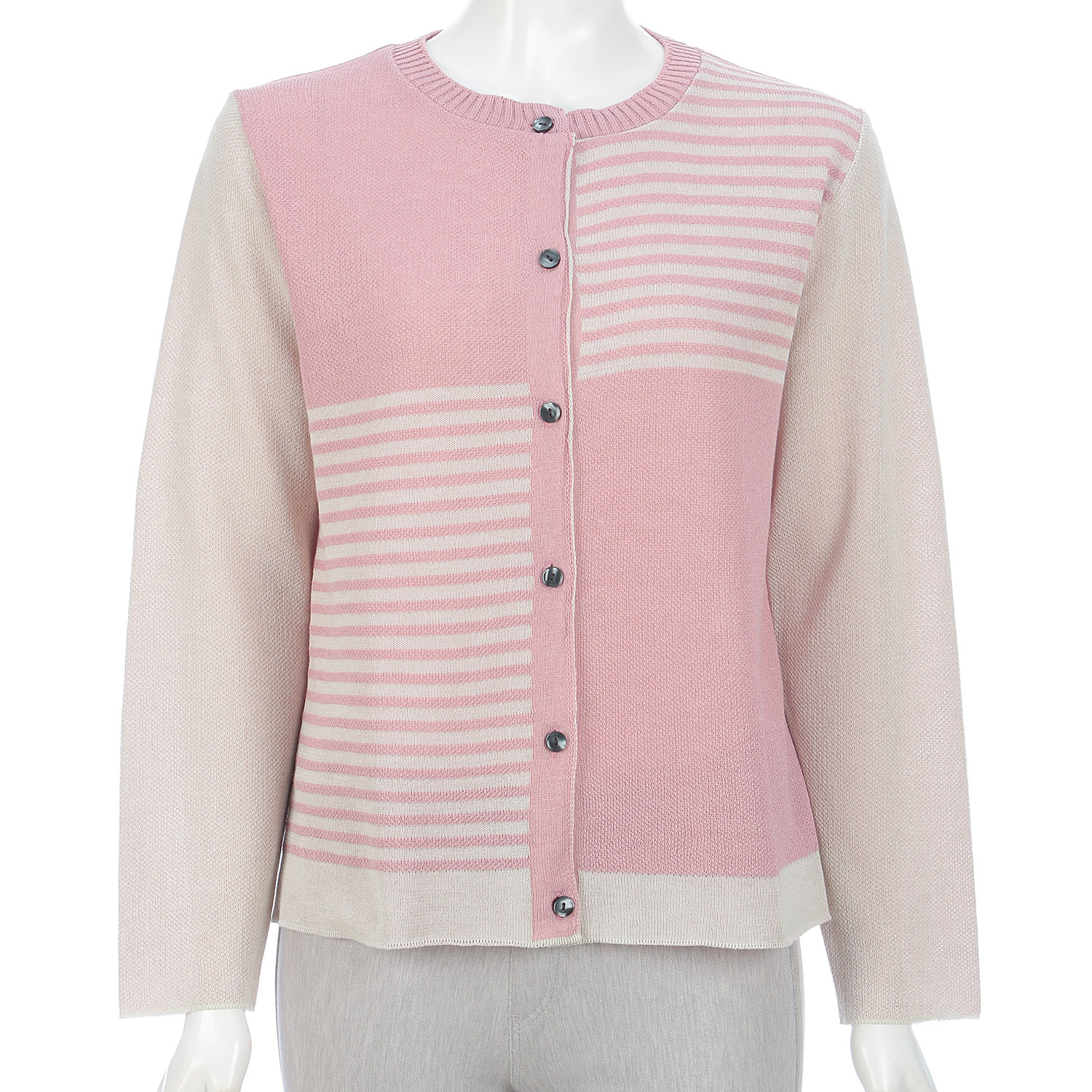 配色丸カーデ - 画像7