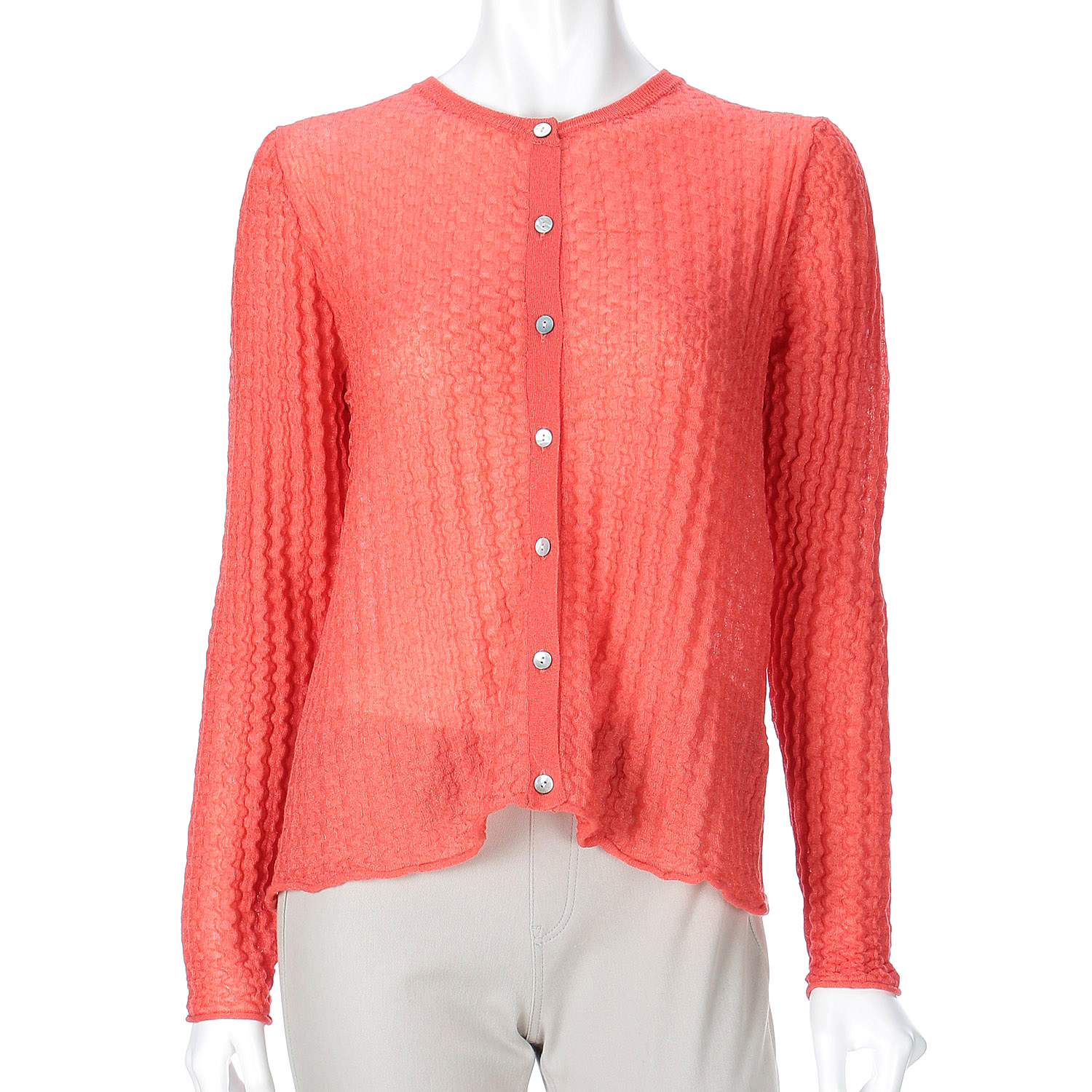 スパークナイロン波柄カーディガン - 画像1