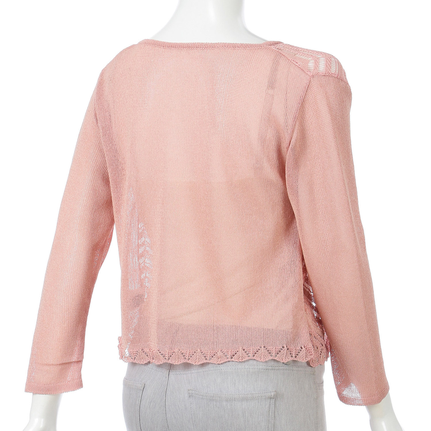 和紙一つ釦透かしカーディガン - 画像5