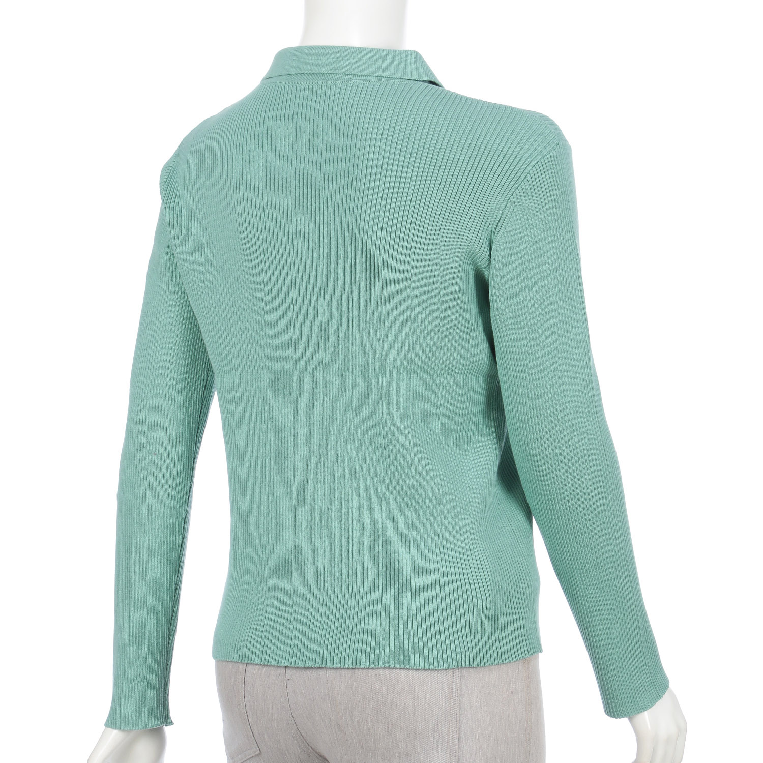 【Insta Live】スビンコットンポロ衿リブ編みカーディガン - 画像14