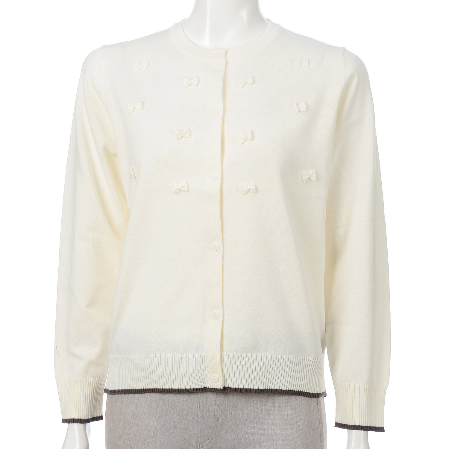 リボンモチーフ使いカーディガン - 画像2