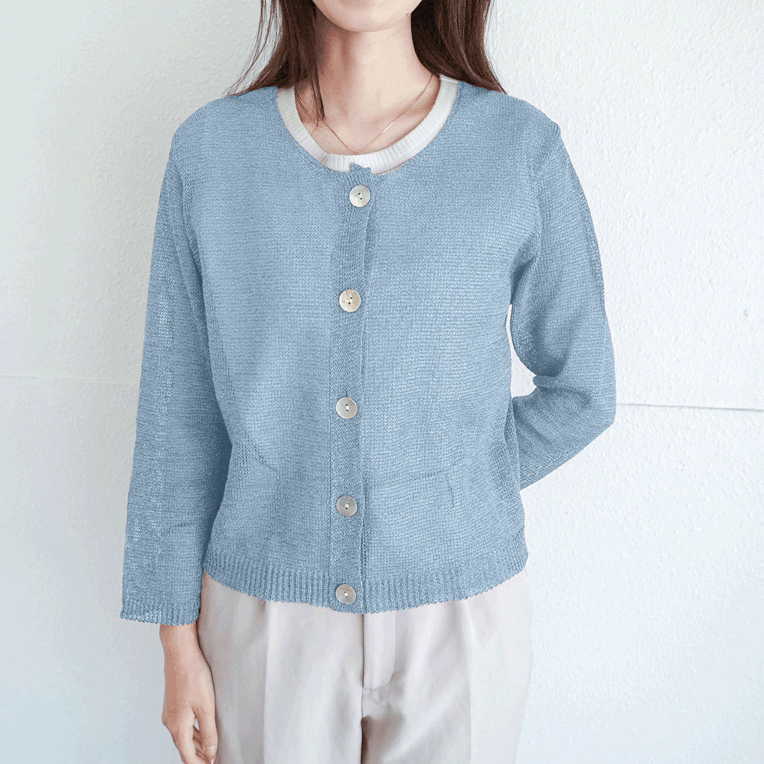 抄繊糸ショート丈カーディガン - 画像17