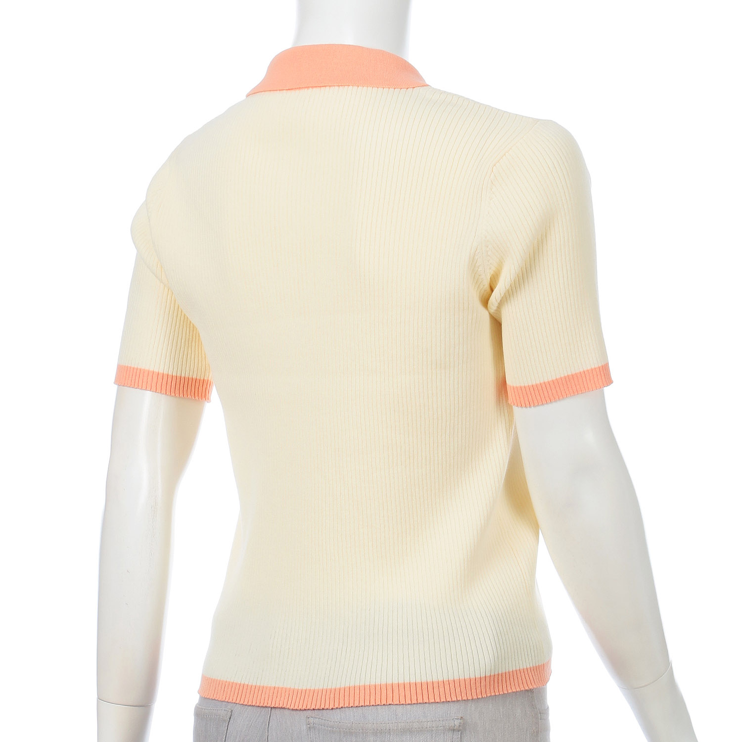 配色衿付きカーディガン - 画像4