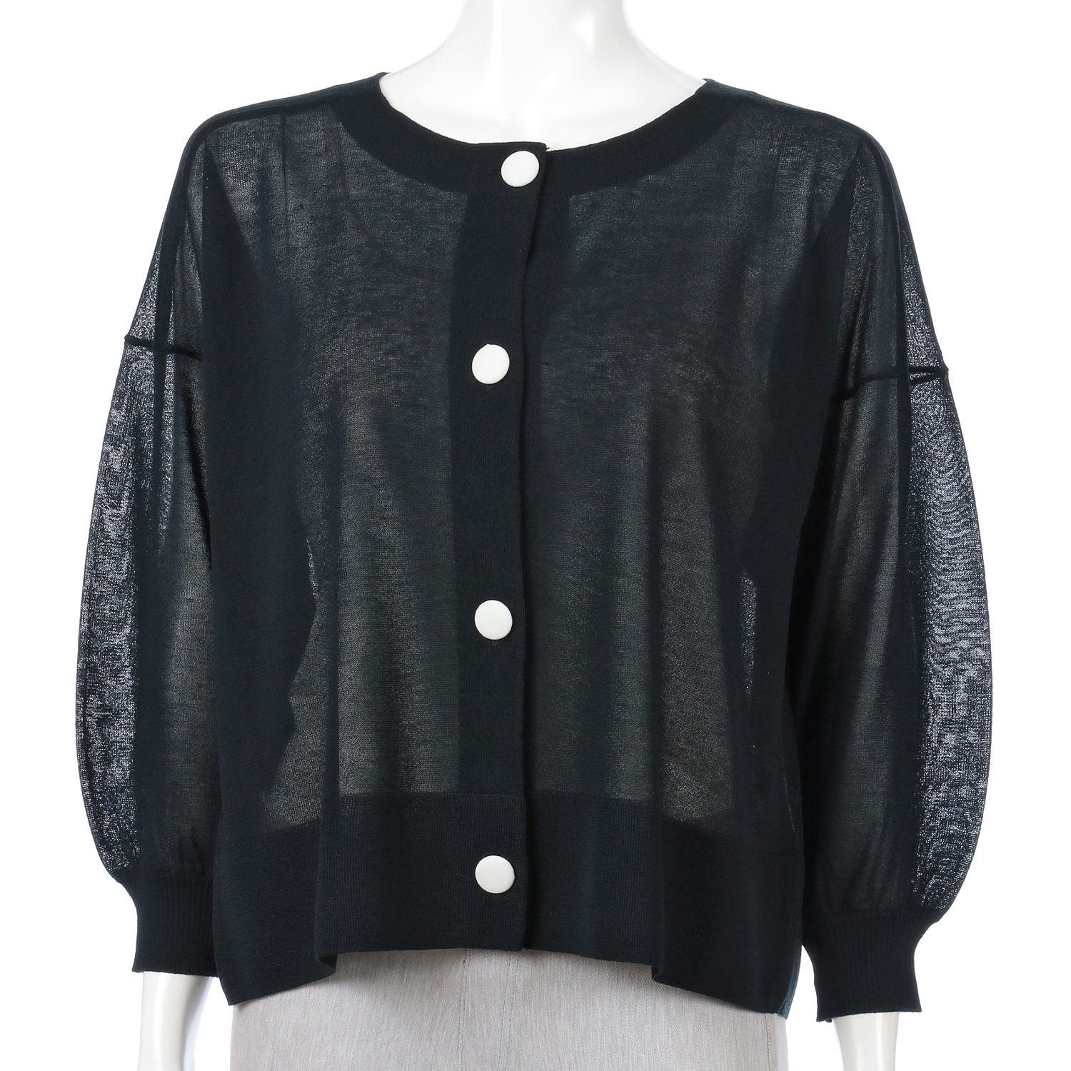 包みボタンポイントシアーカーディガン - 画像6