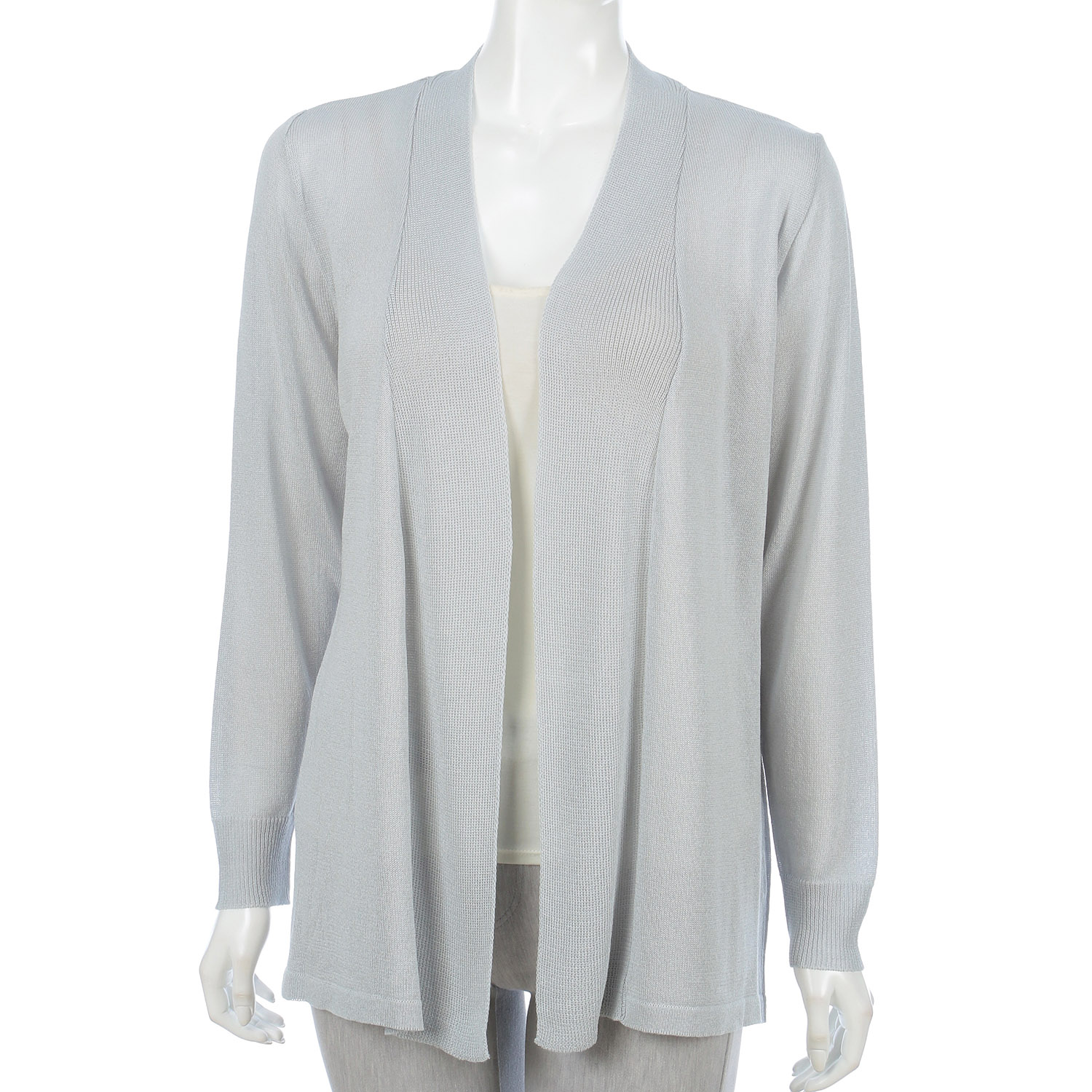 シルク混後ろギャザートッパーカーディガン - 画像3