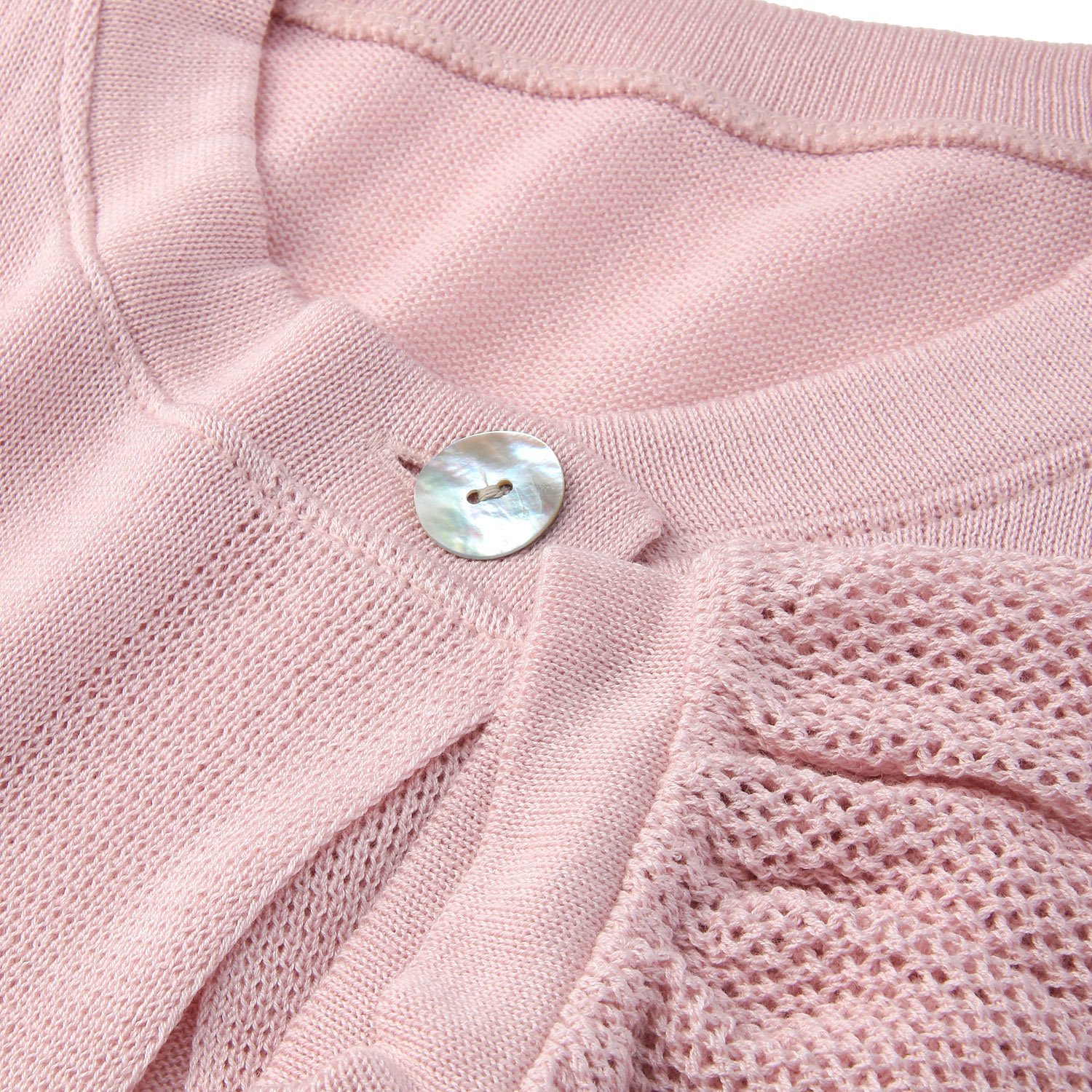 1釦丸首カーディガン - 画像7