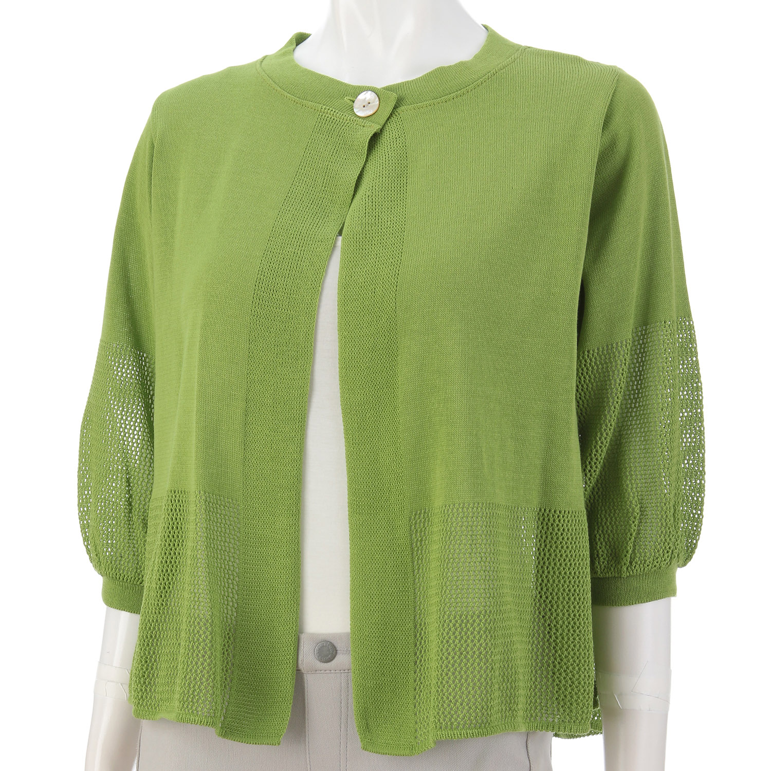 1釦丸首カーディガン - 画像8