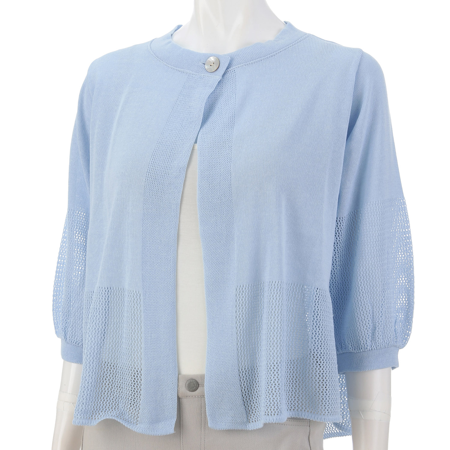 1釦丸首カーディガン - 画像9