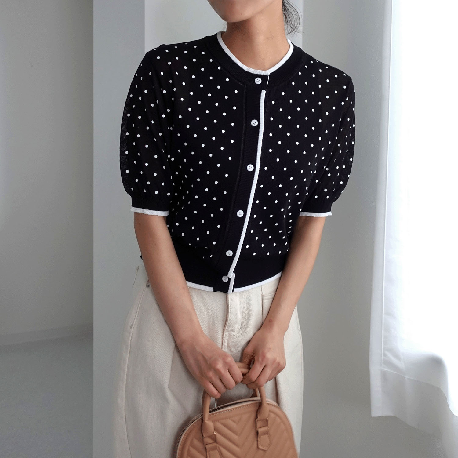 【my life】半袖ドットカーディガン - 画像4