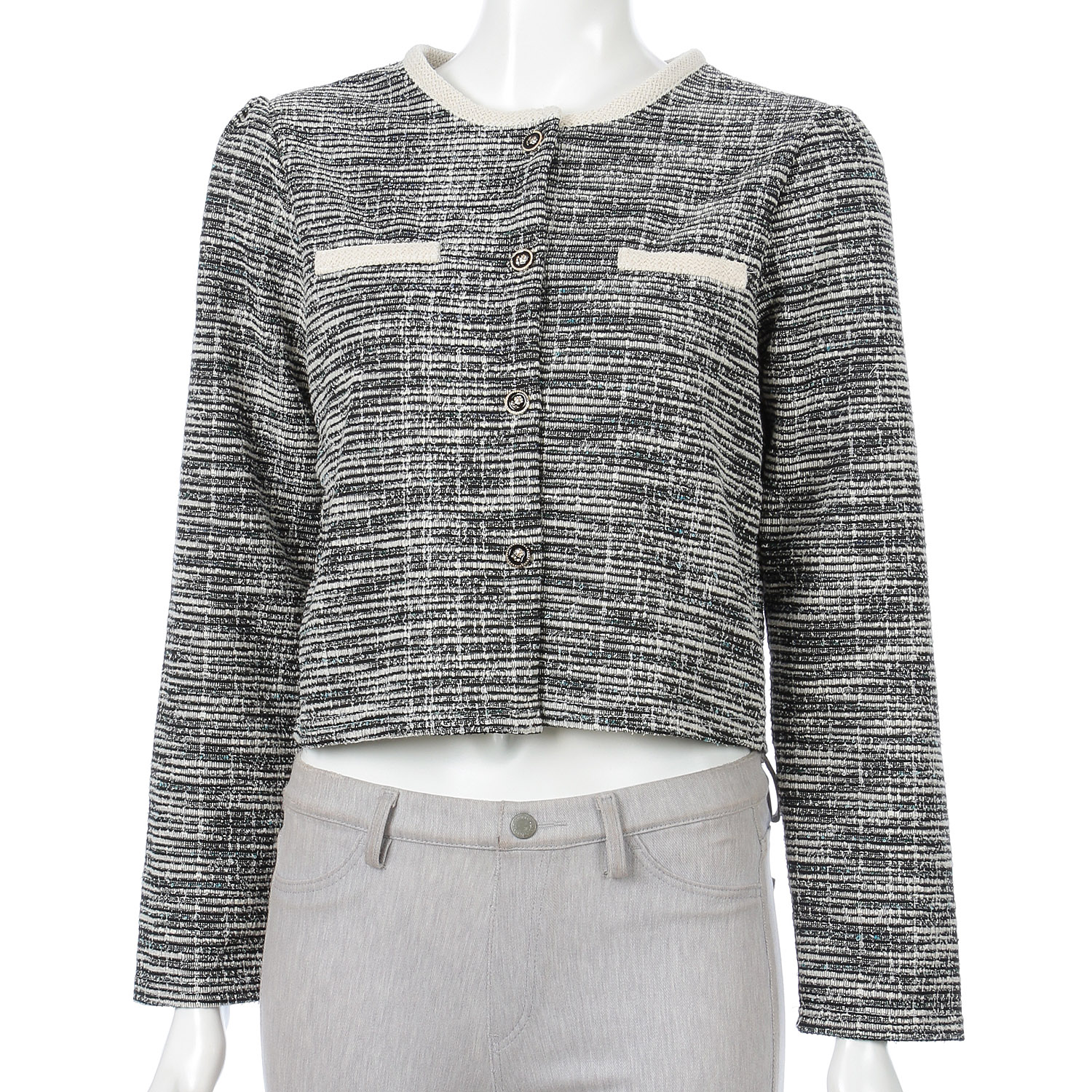 ツイード調カーディガン - 画像2