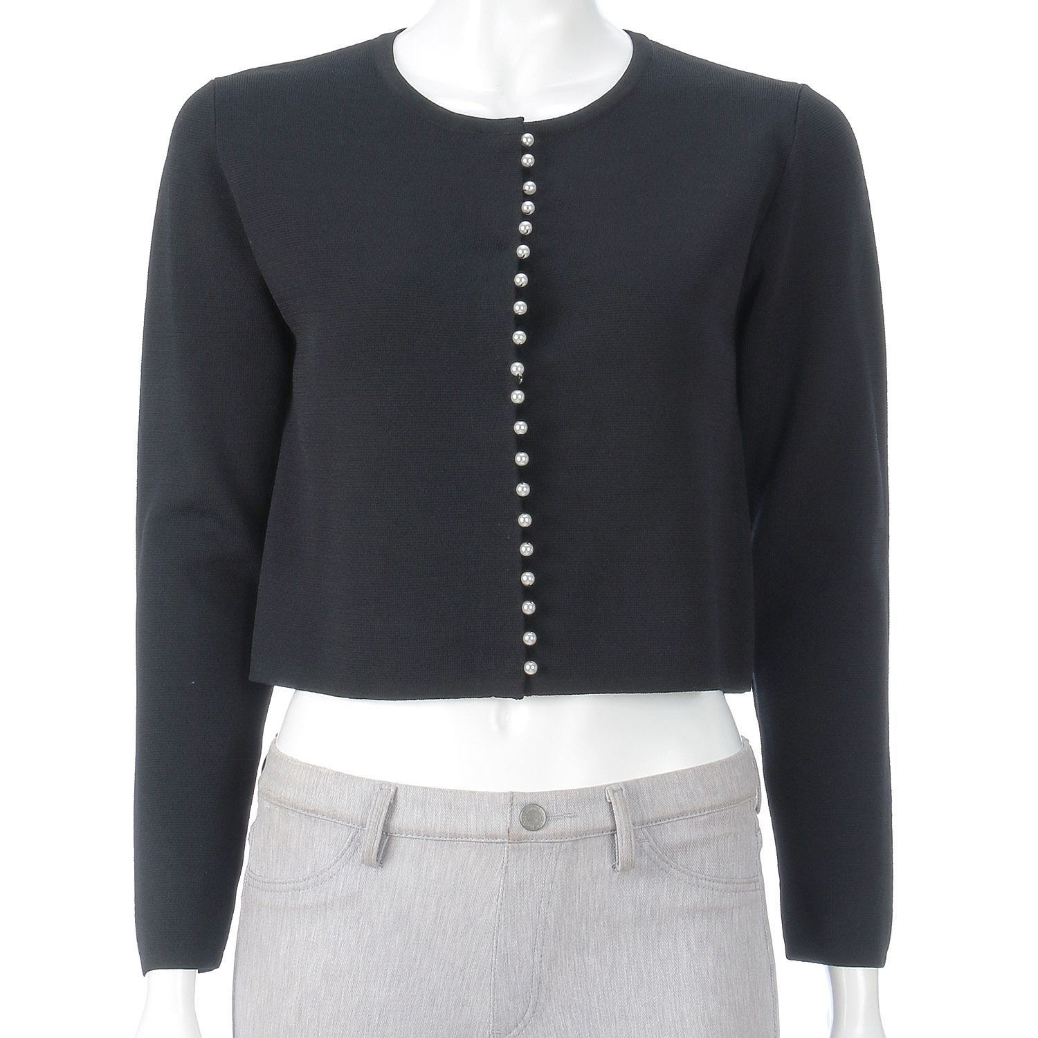 パール釦使いカーディガン - 画像4