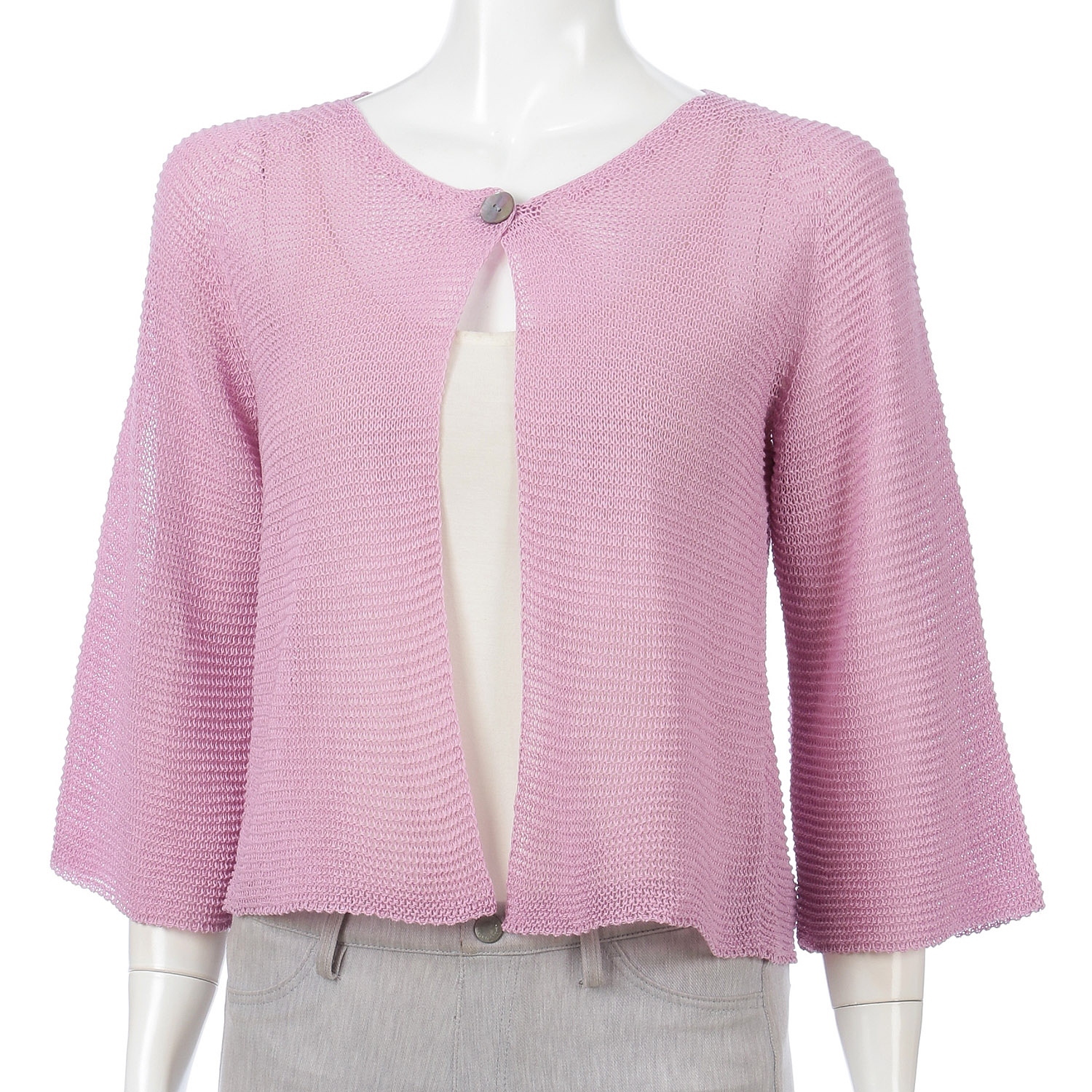 1つ釦ホールカーディガン - 画像8