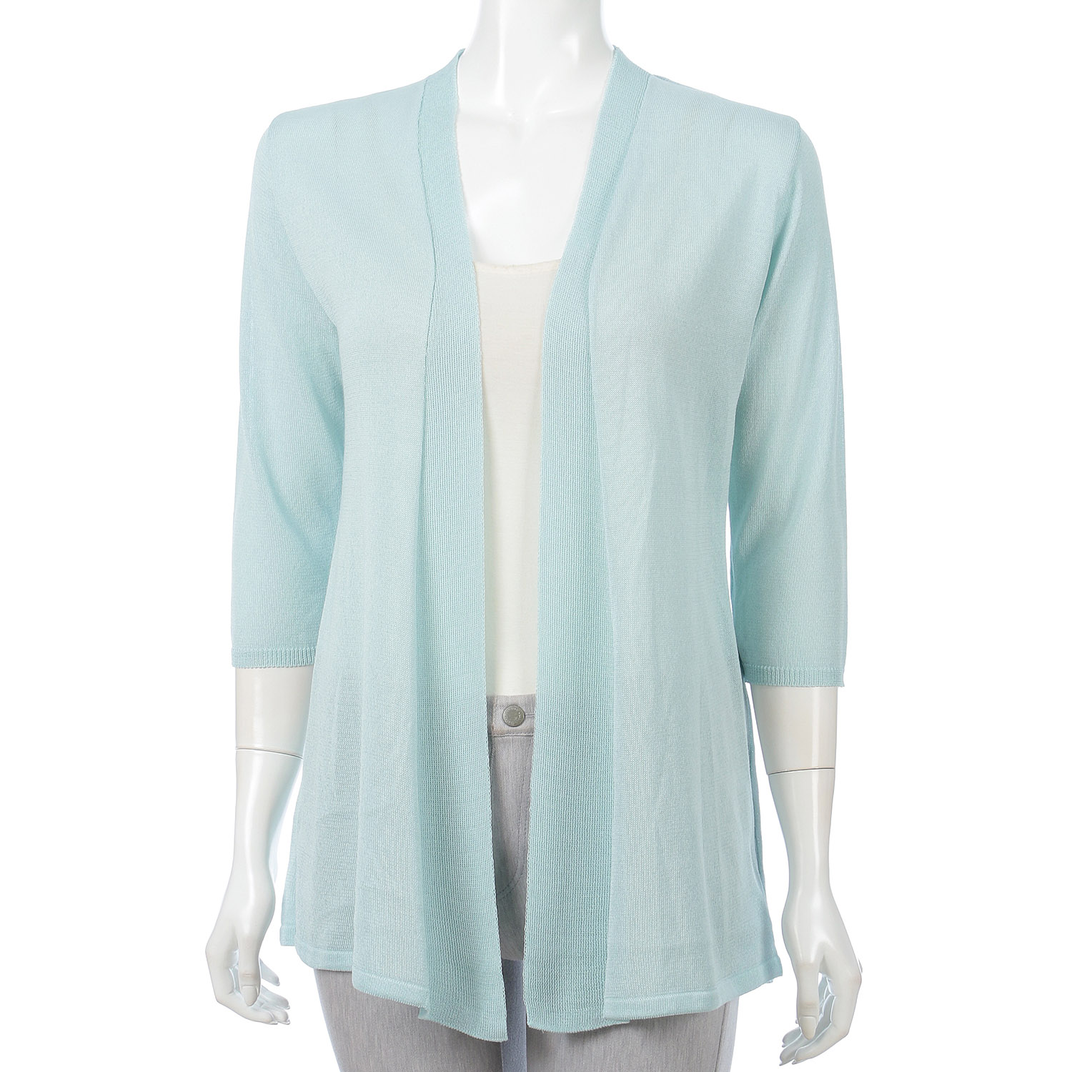 脇テープ付綿ポリロングカーディガン - 画像7