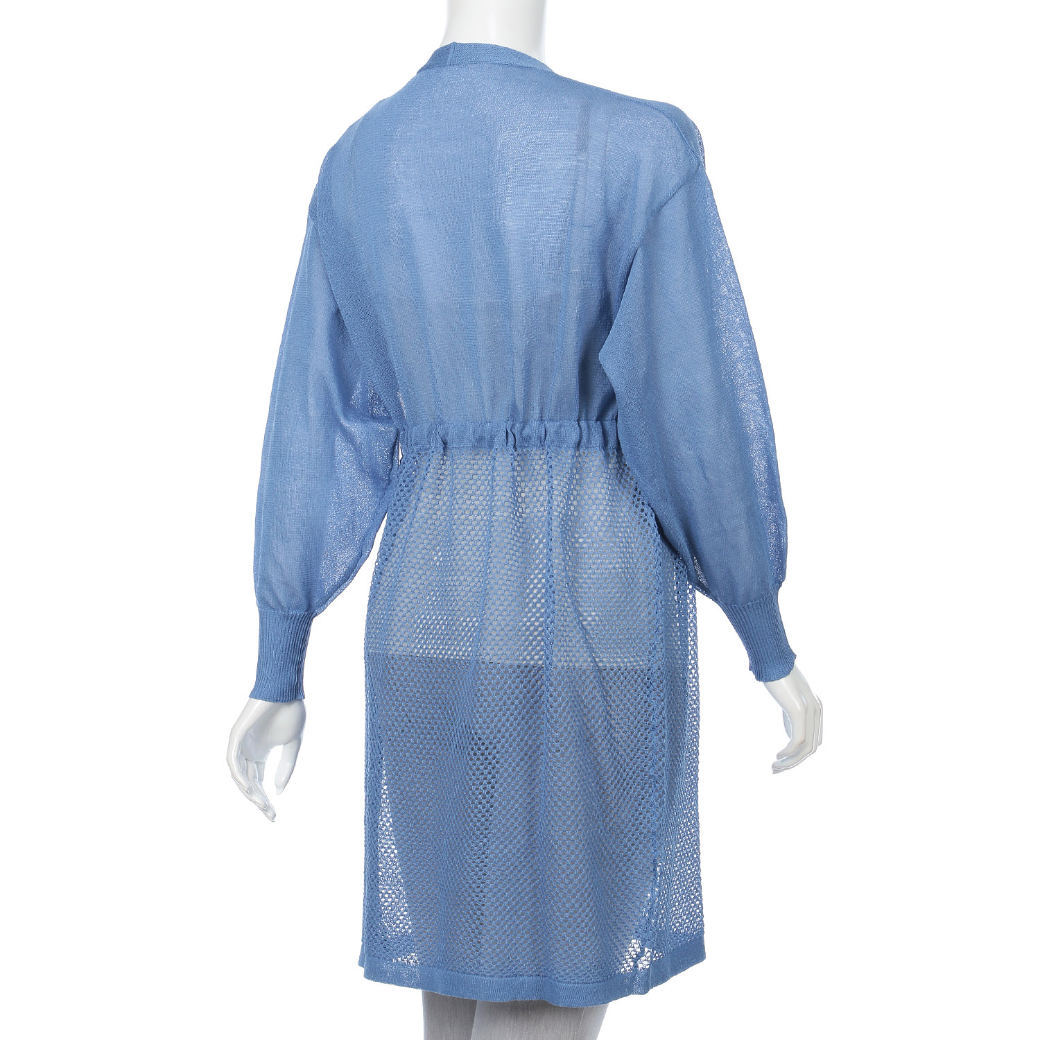 透かし編みニットロングカーディガン - 画像6