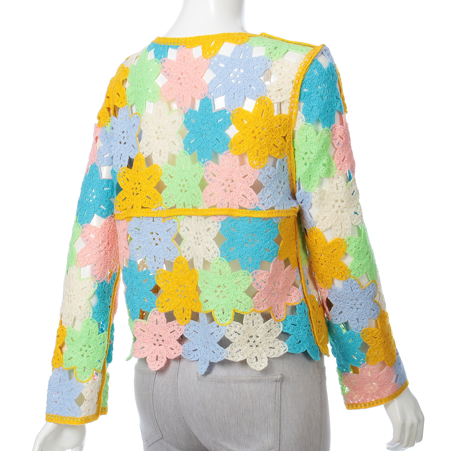 VERITE クロシェ風Vネックカーディガン - 画像4