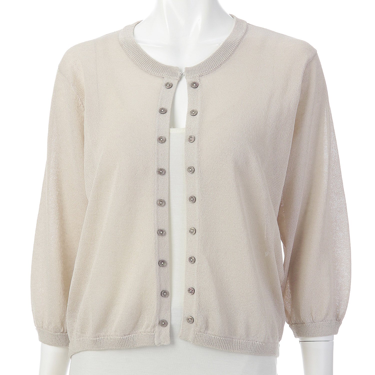 麻混カーディガン - 画像3