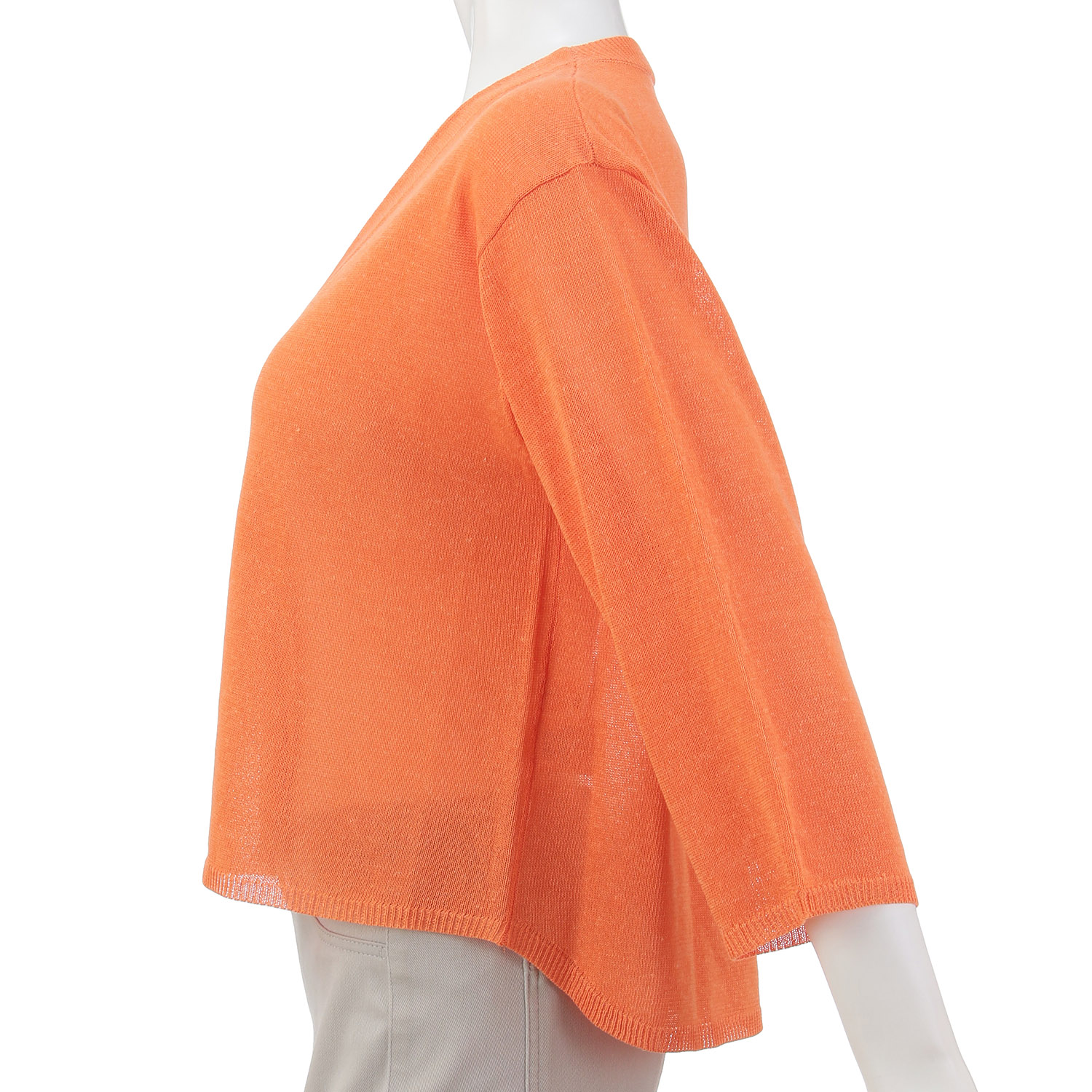 麻混天竺ショートカーディガン - 画像6