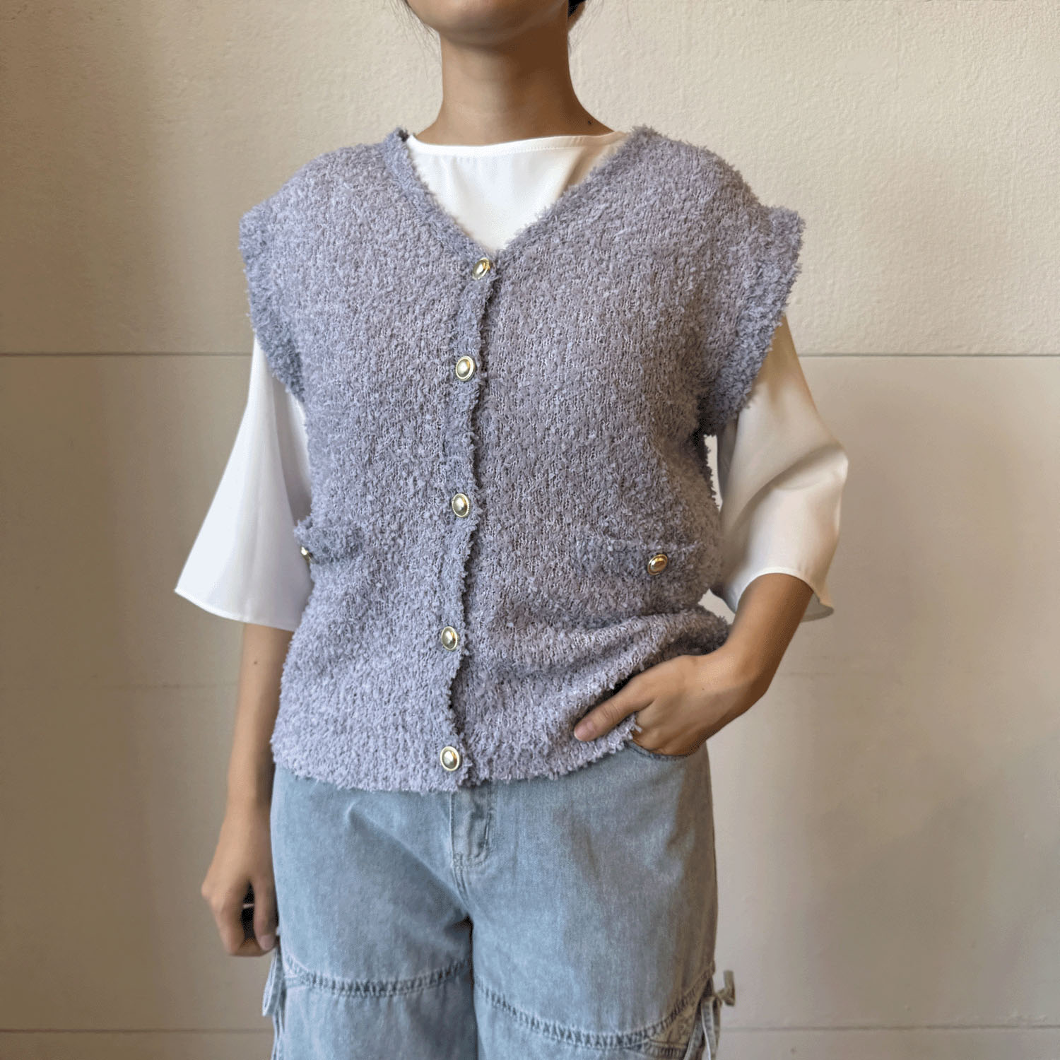 リボンヤーンベスト - 画像4