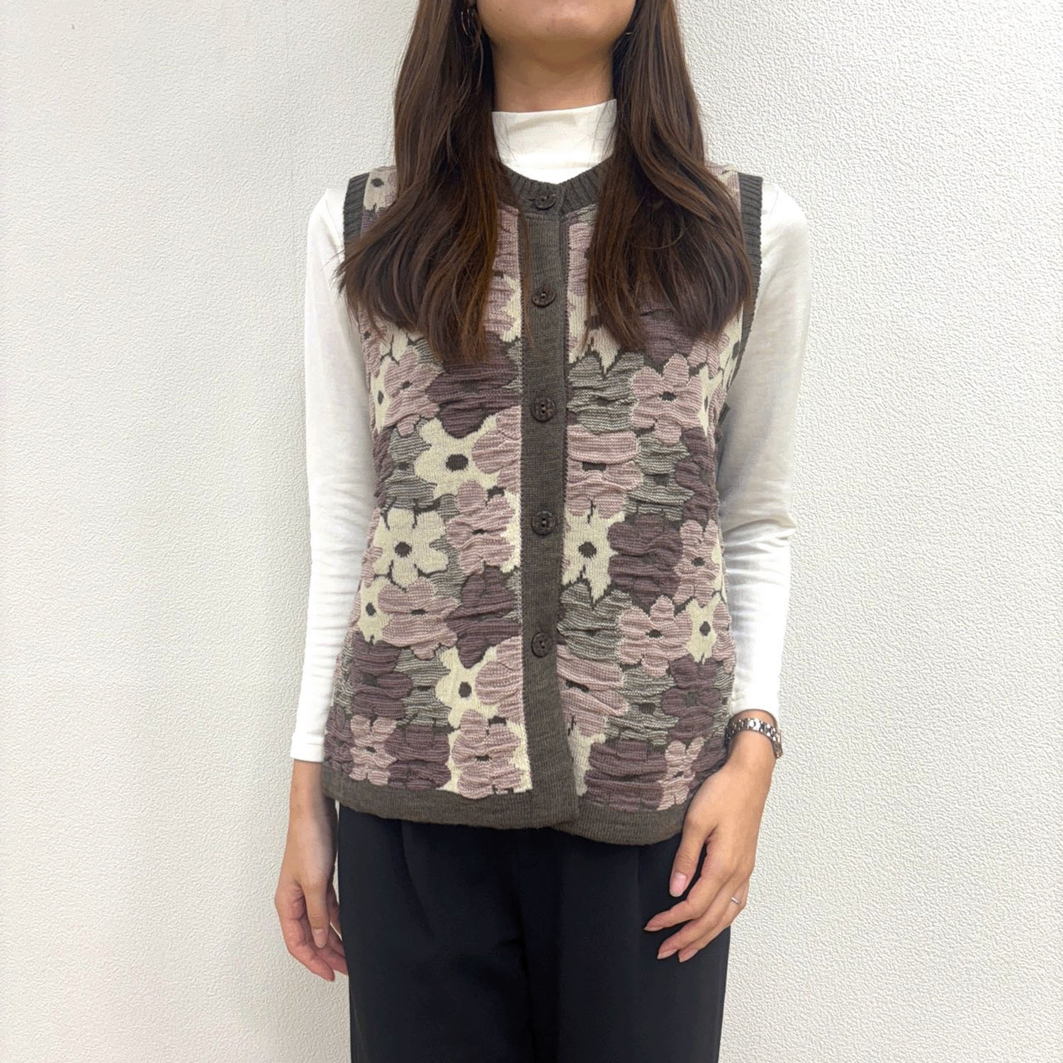 【Insta Live】花柄ジャガードベスト - 画像11