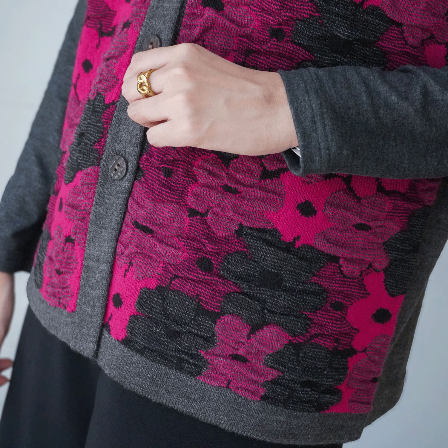 【Insta Live】花柄ジャガードベスト - 画像5