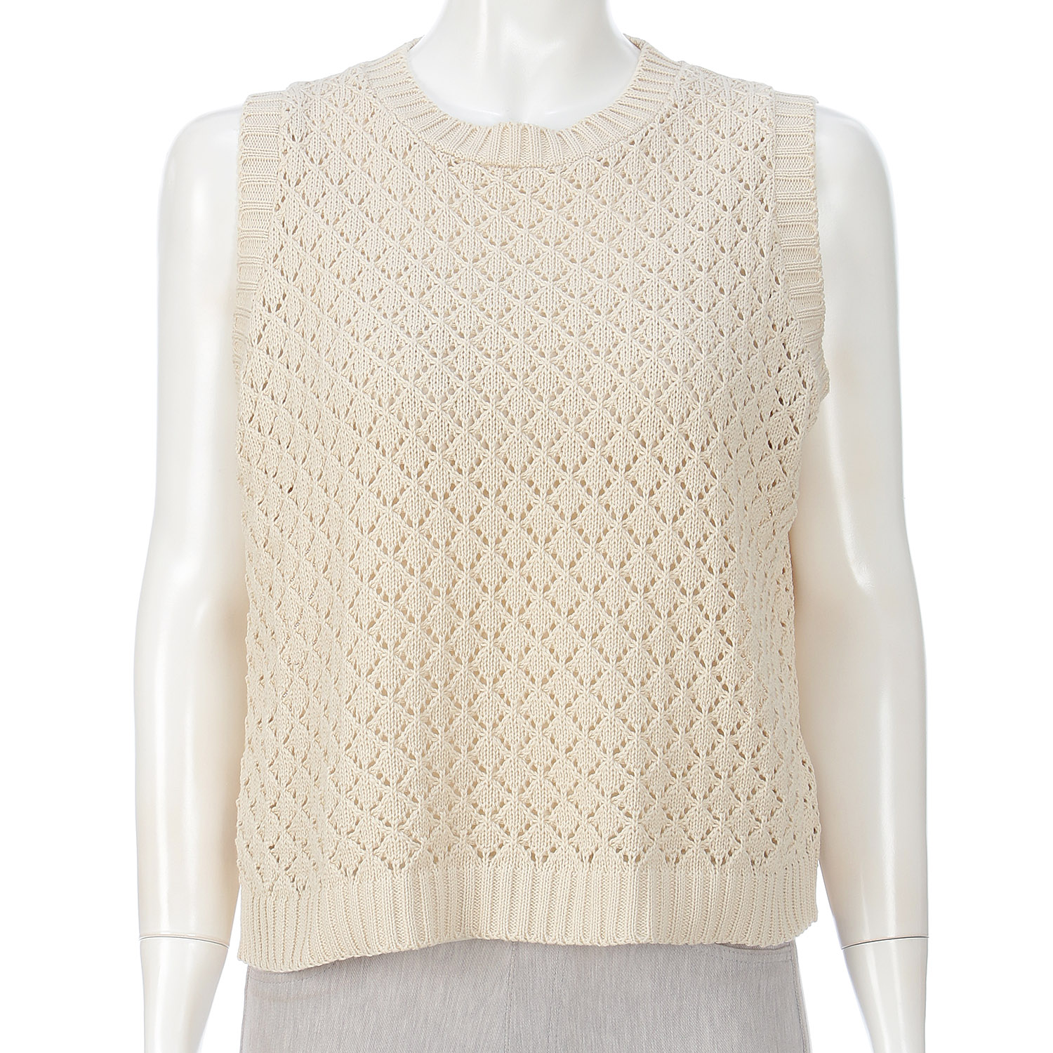 透かし柄ベスト - 画像3