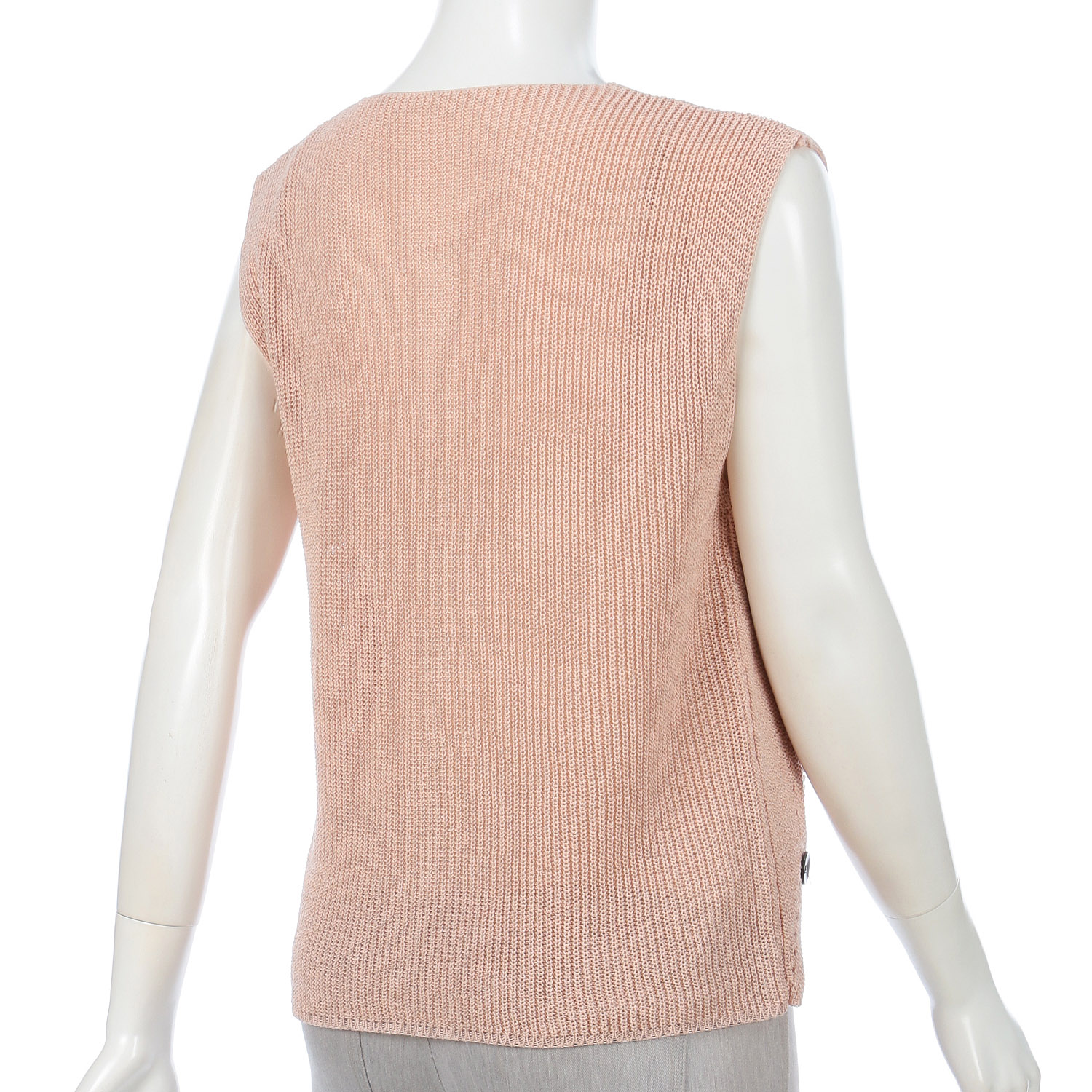 脇釦求心前開きベスト - 画像7