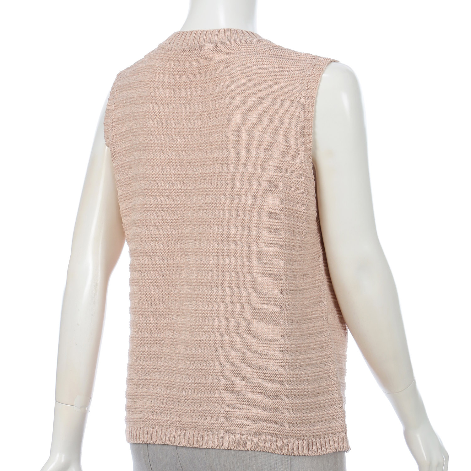 バスケット編み前開きベスト - 画像6