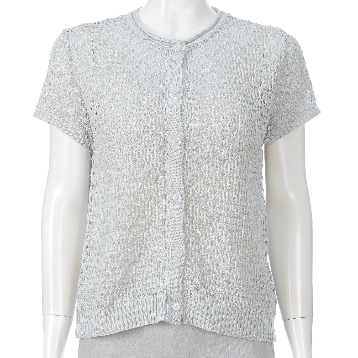 透かし柄キャップベスト - 画像1