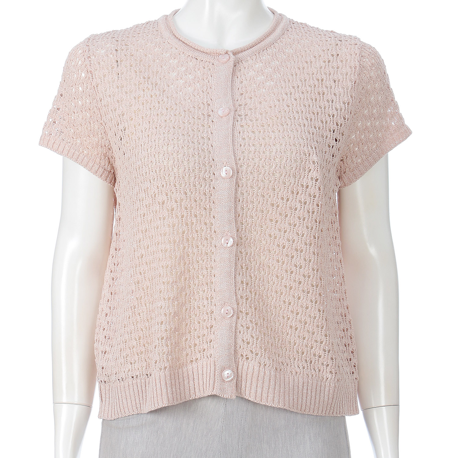 透かし柄キャップベスト