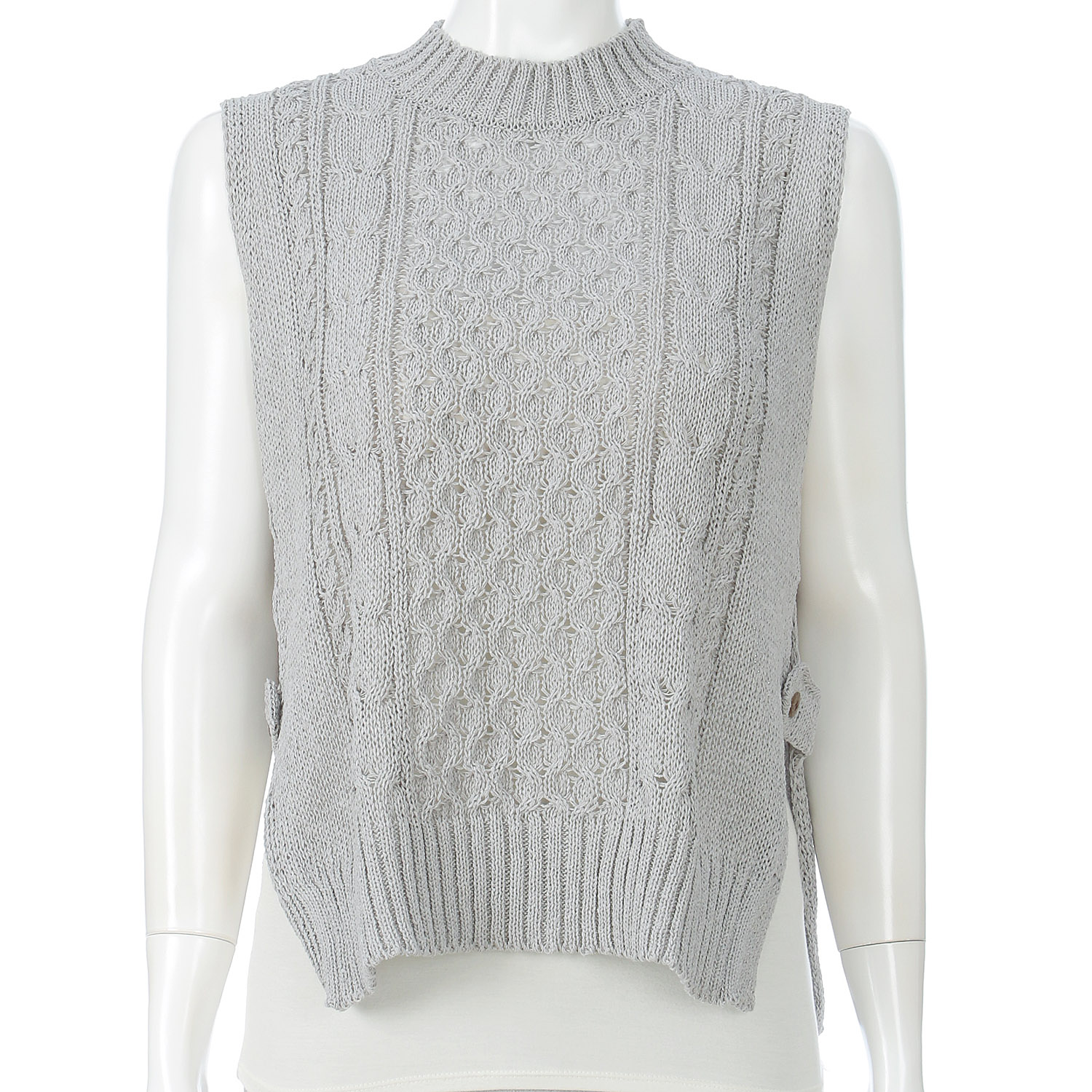 和紙脇ボタンベスト - 画像1