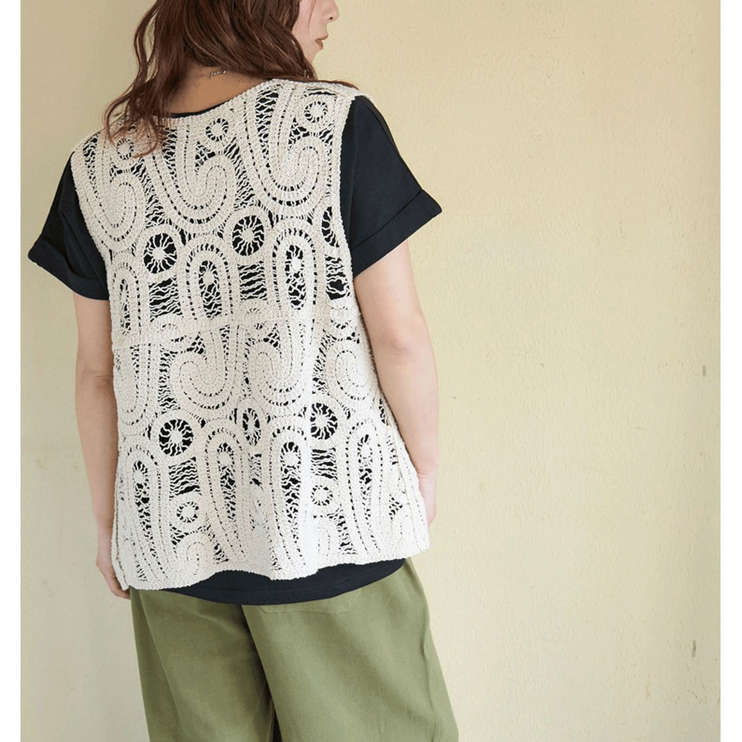 CUBE SUGAR レースVネックベスト - 画像4