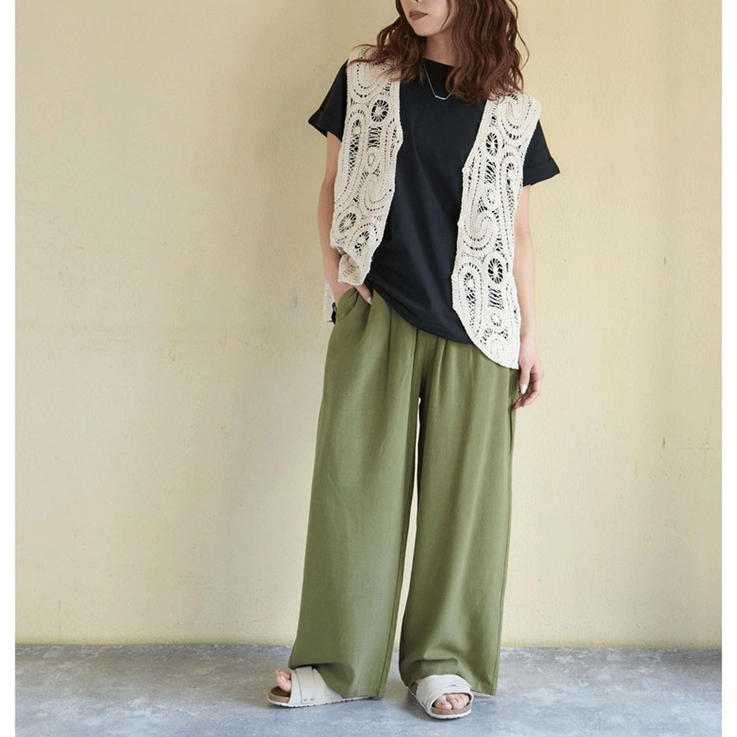 CUBE SUGAR レースVネックベスト - 画像6