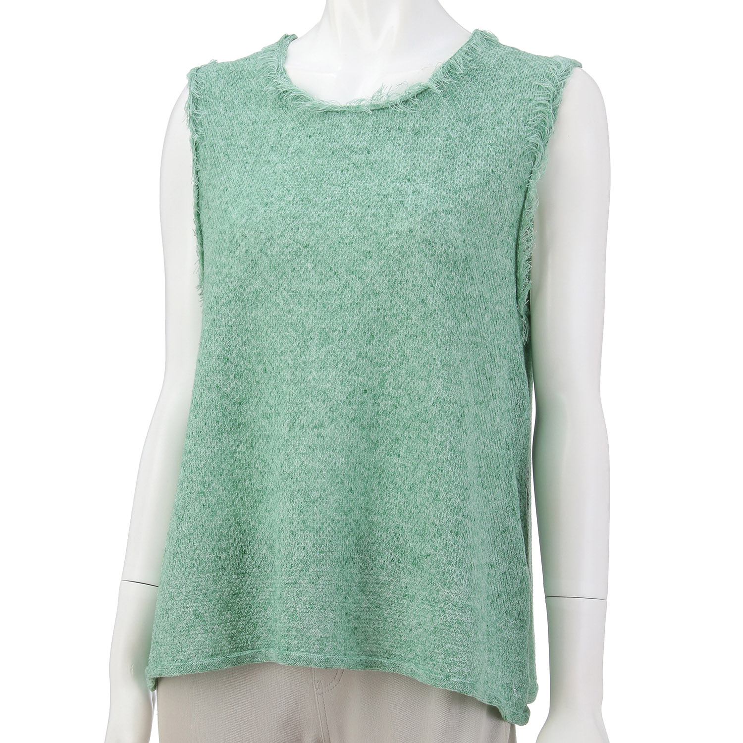 ツイード調フリンジベスト