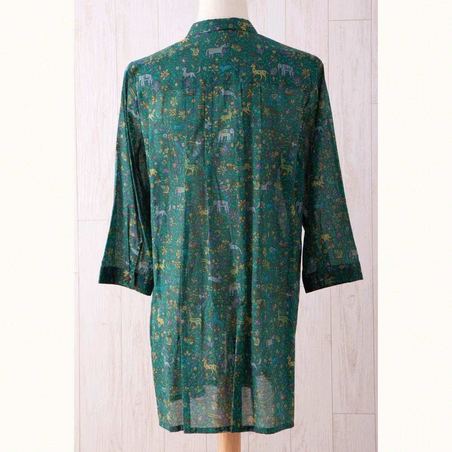 【ETONET限定】シルクロード シャツ襟タックブラウス - 画像5