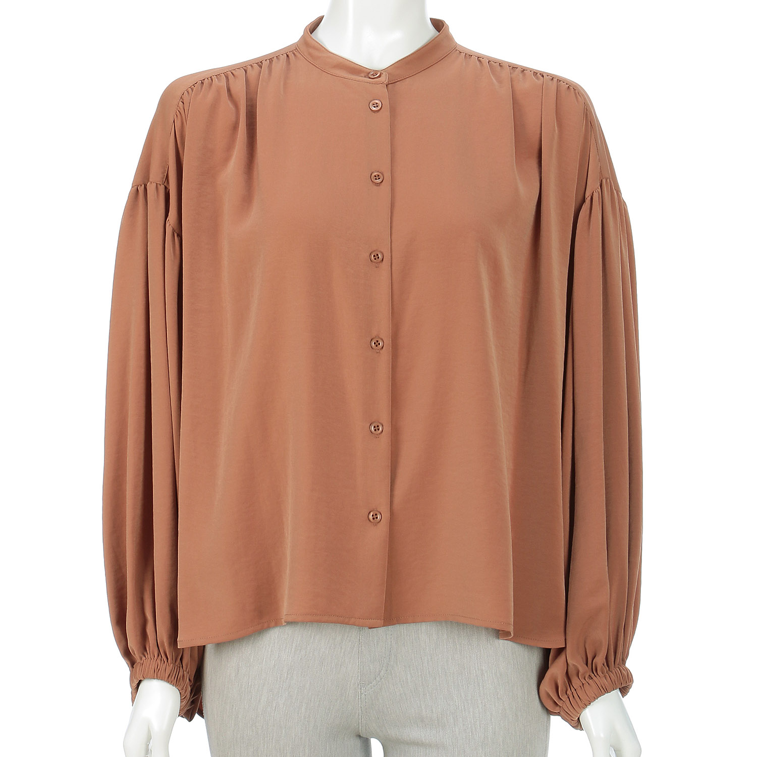 【＋me】ボリューム袖ギャザーブラウス - 画像3