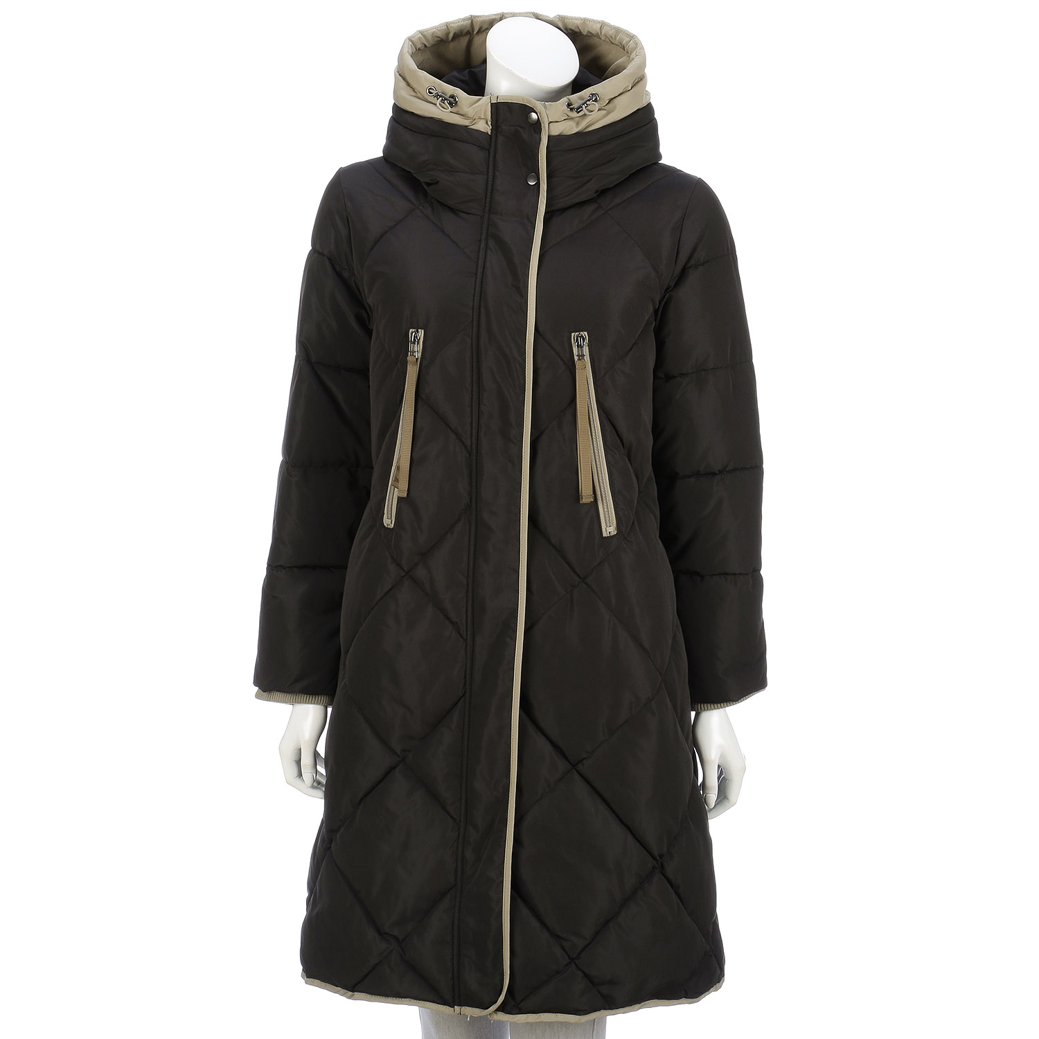 配色使いファイバーダウンコート - 画像2