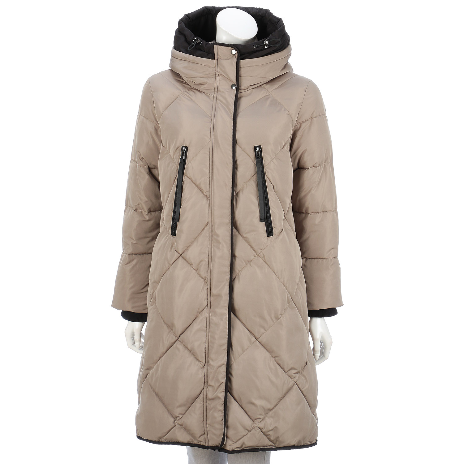 配色使いファイバーダウンコート - 画像1