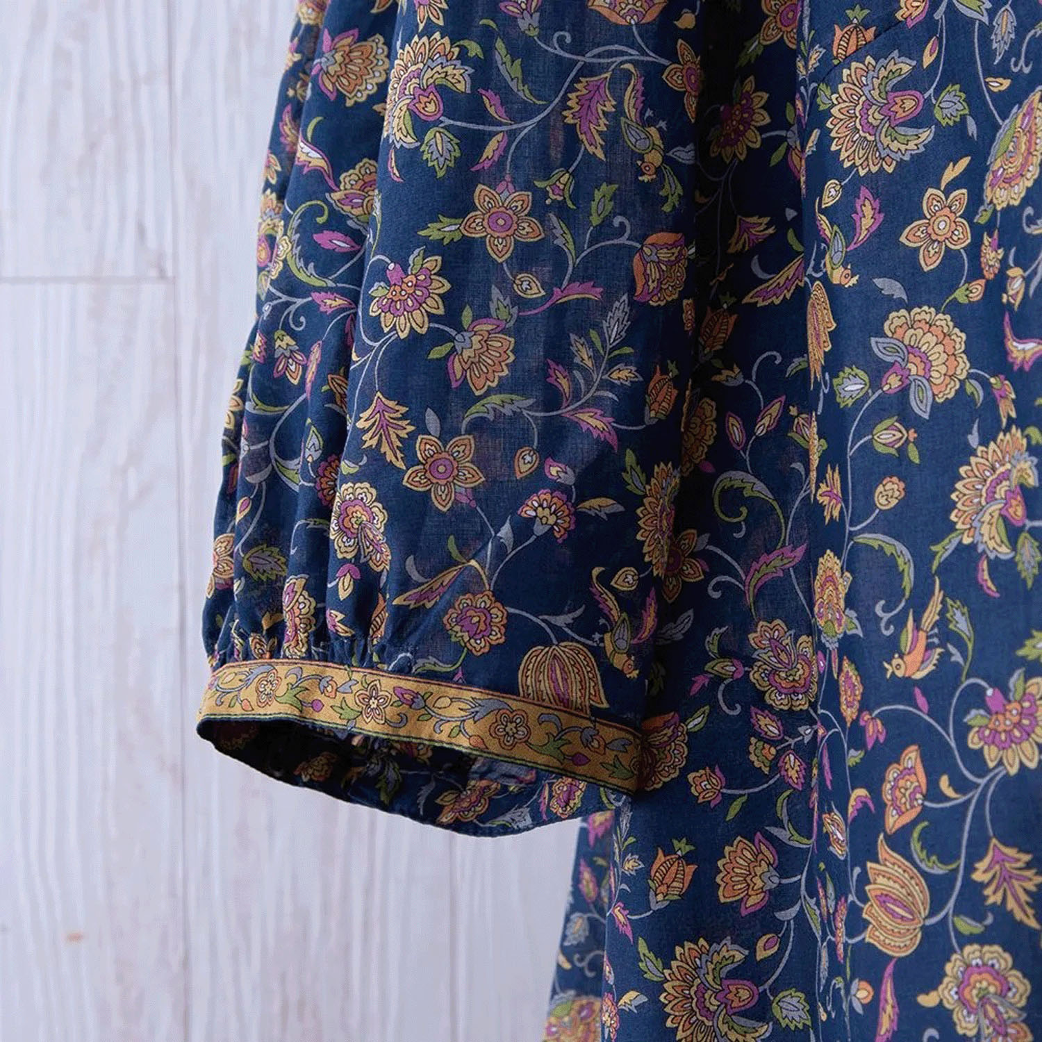 【ETONET限定】シルクロード ヨークピンタック全開チュニック ゴルゴンダ - 画像12