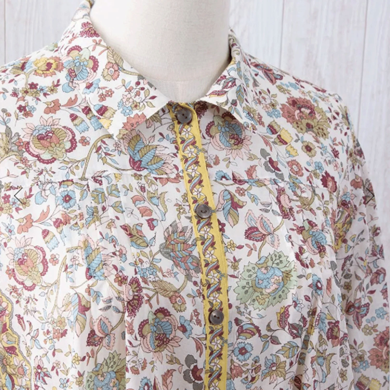 【ETONET限定】シルクロード 前身頃ピンタックポケット付チュニック ヴァタビア - 画像7